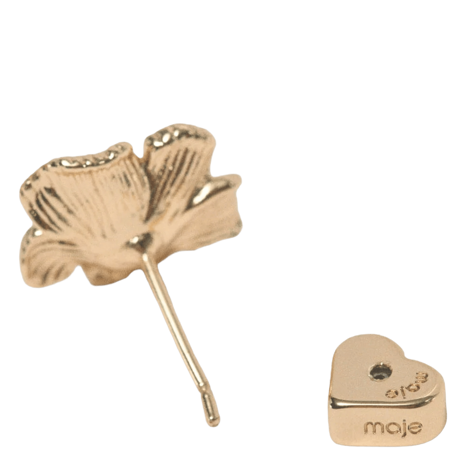 Boucles d'oreilles fleurs en laiton MAJE Doré