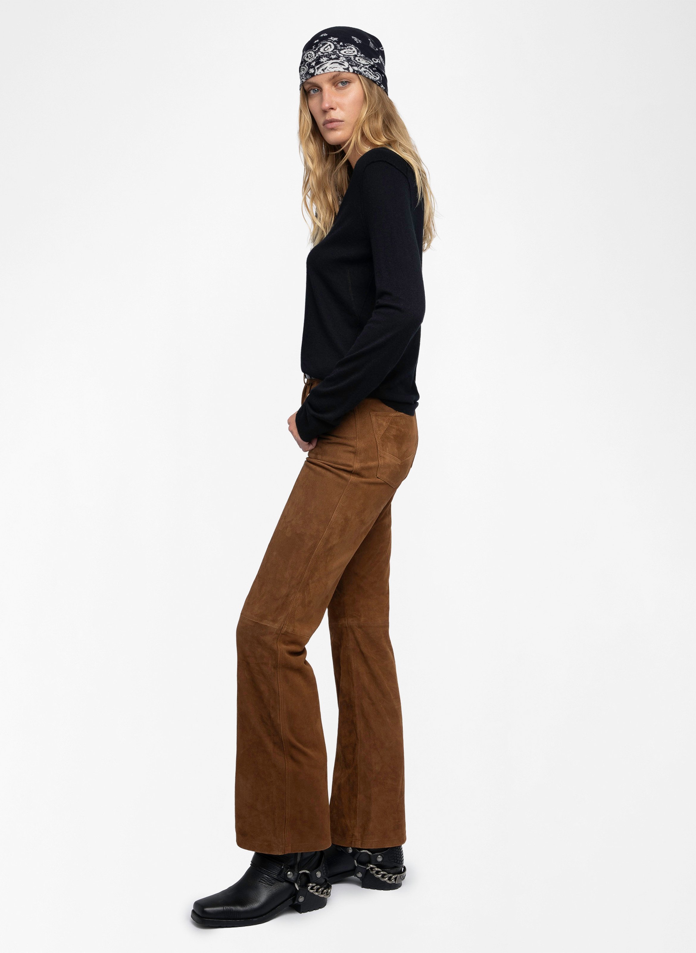 Pull ajusté col v en cachemire rivy ZADIG&VOLTAIRE Noir