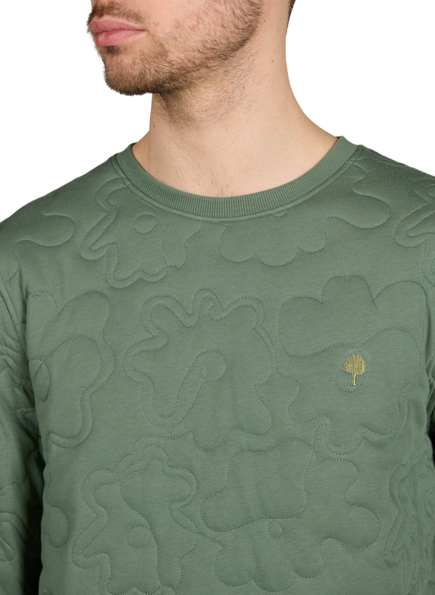 Sweat Bussy à motifs en coton mélangé FAGUO Vert