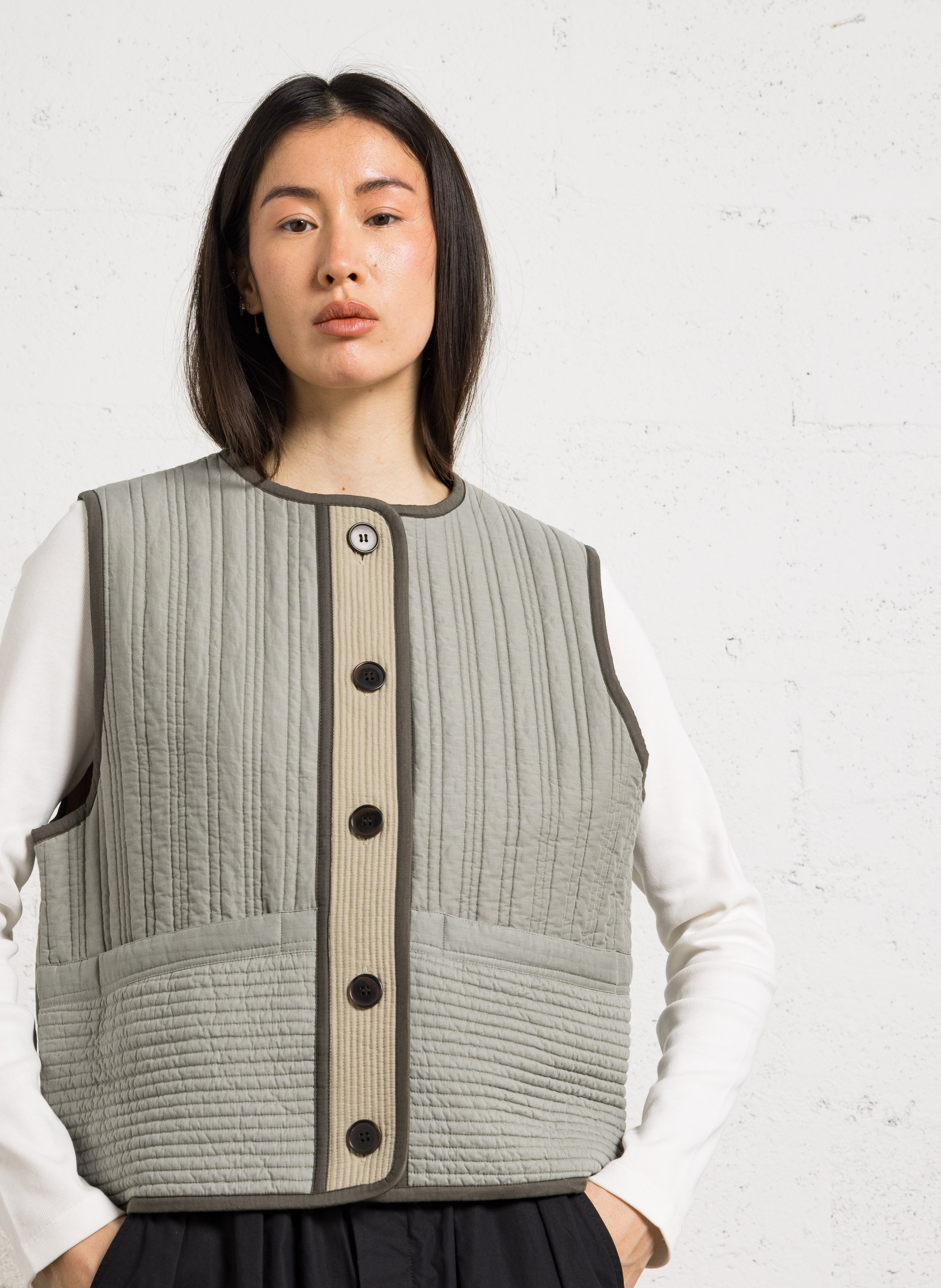 Veste col rond hima SOEUR Vert