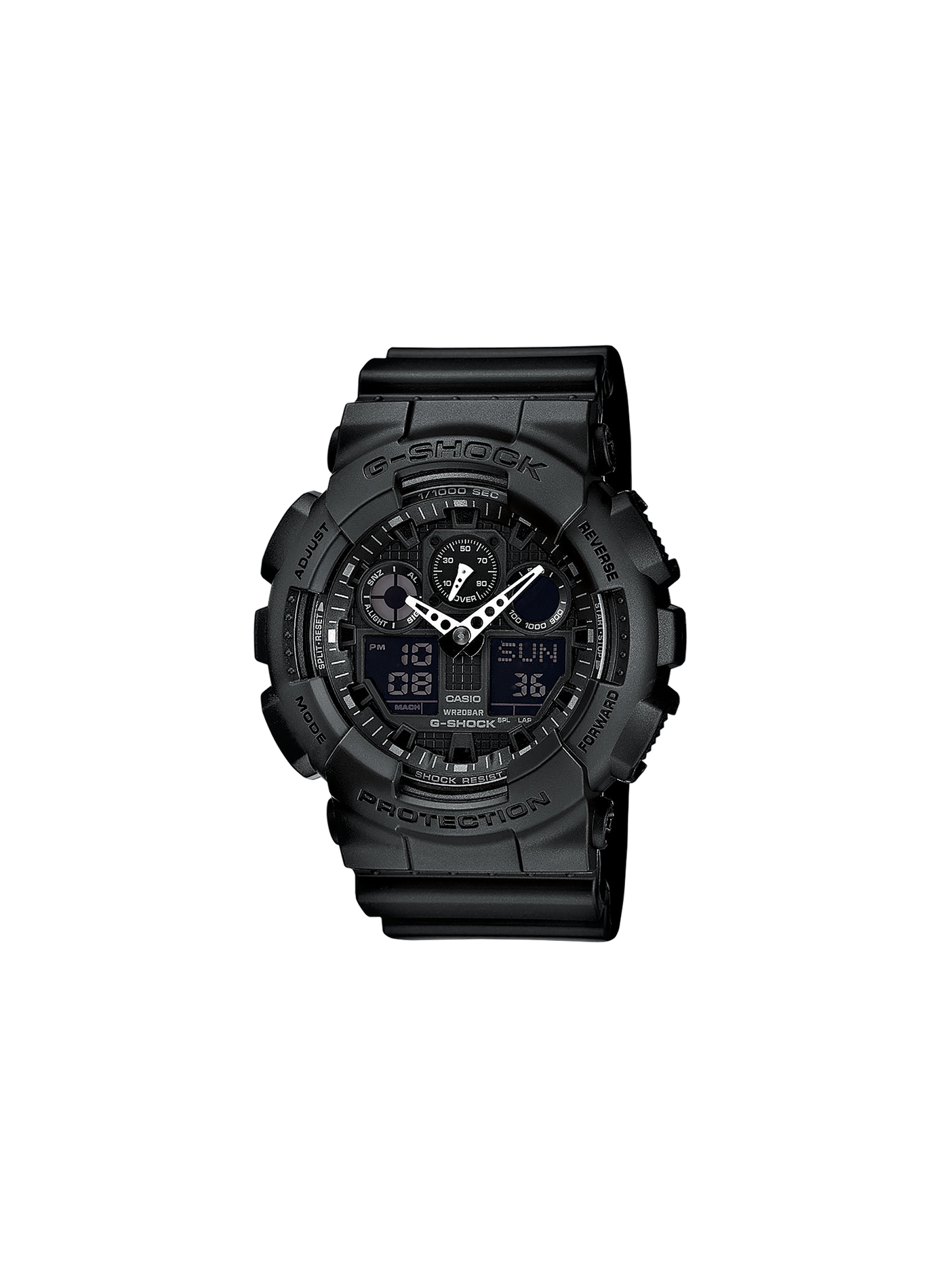 Montre quartz chrono en résine CASIO Noir