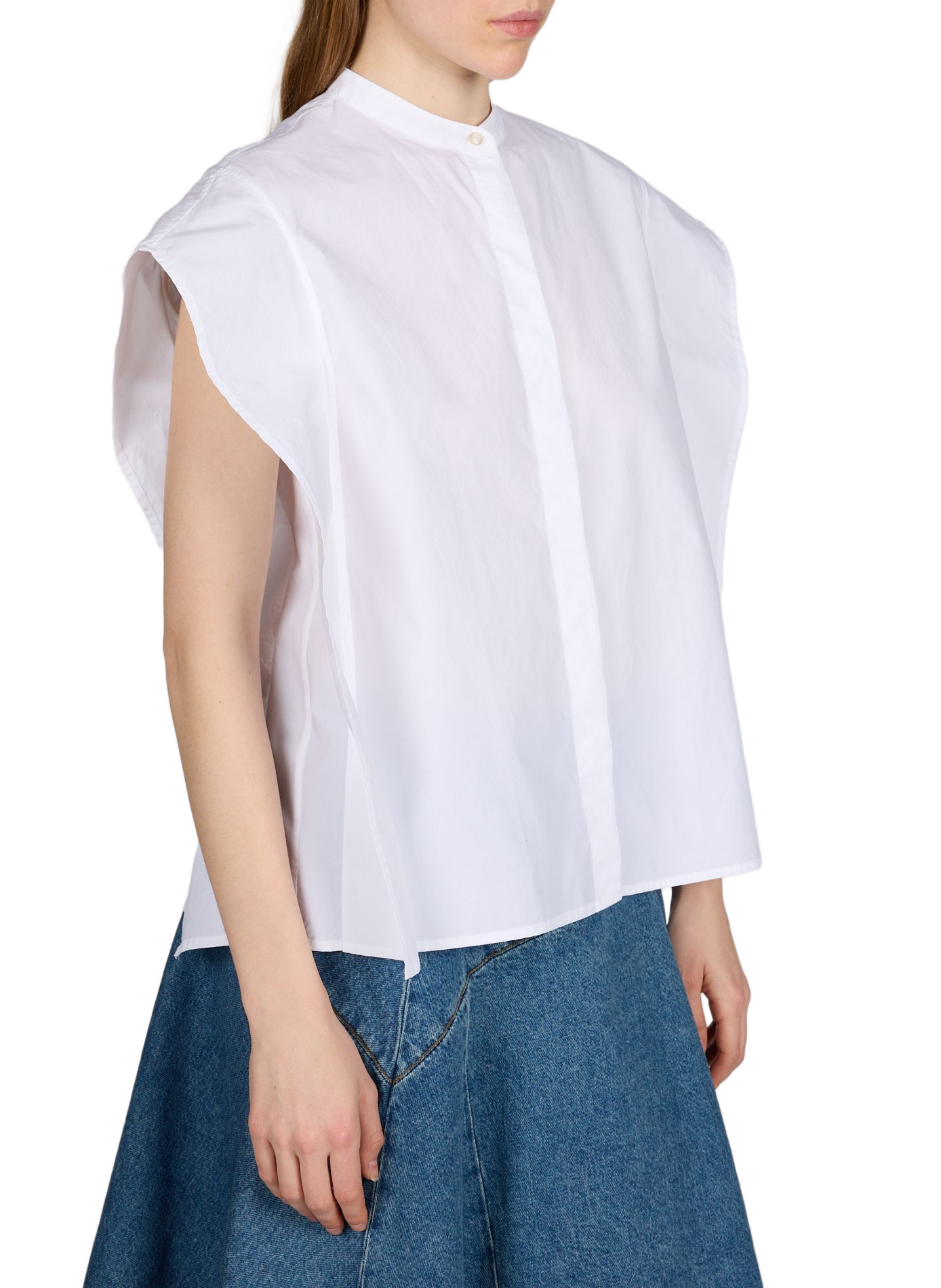 Top amplio sin mangas con botones OFFICINE GENERALE Blanco