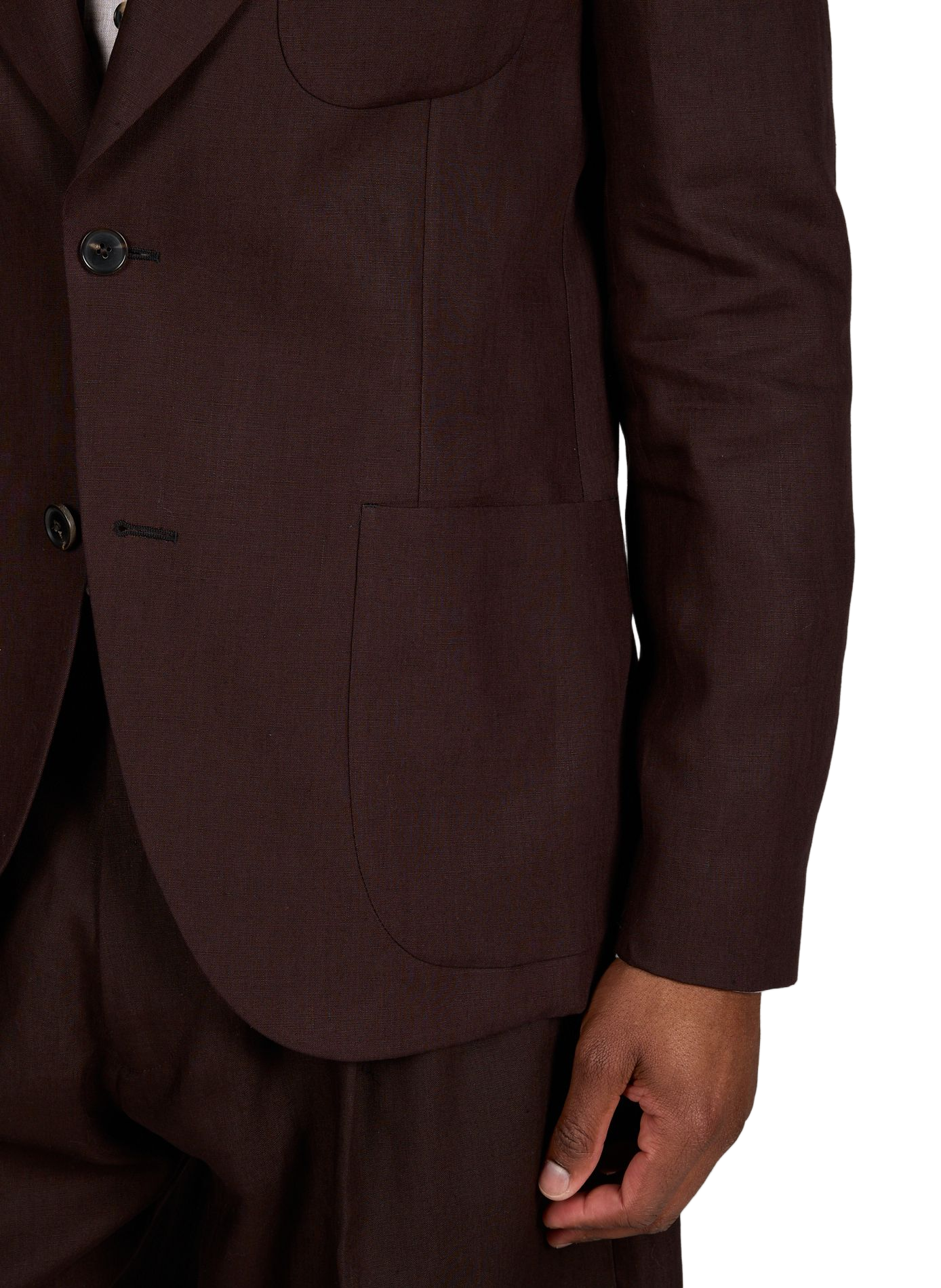 Straight linen suit jacket PAUL SMITH Purple