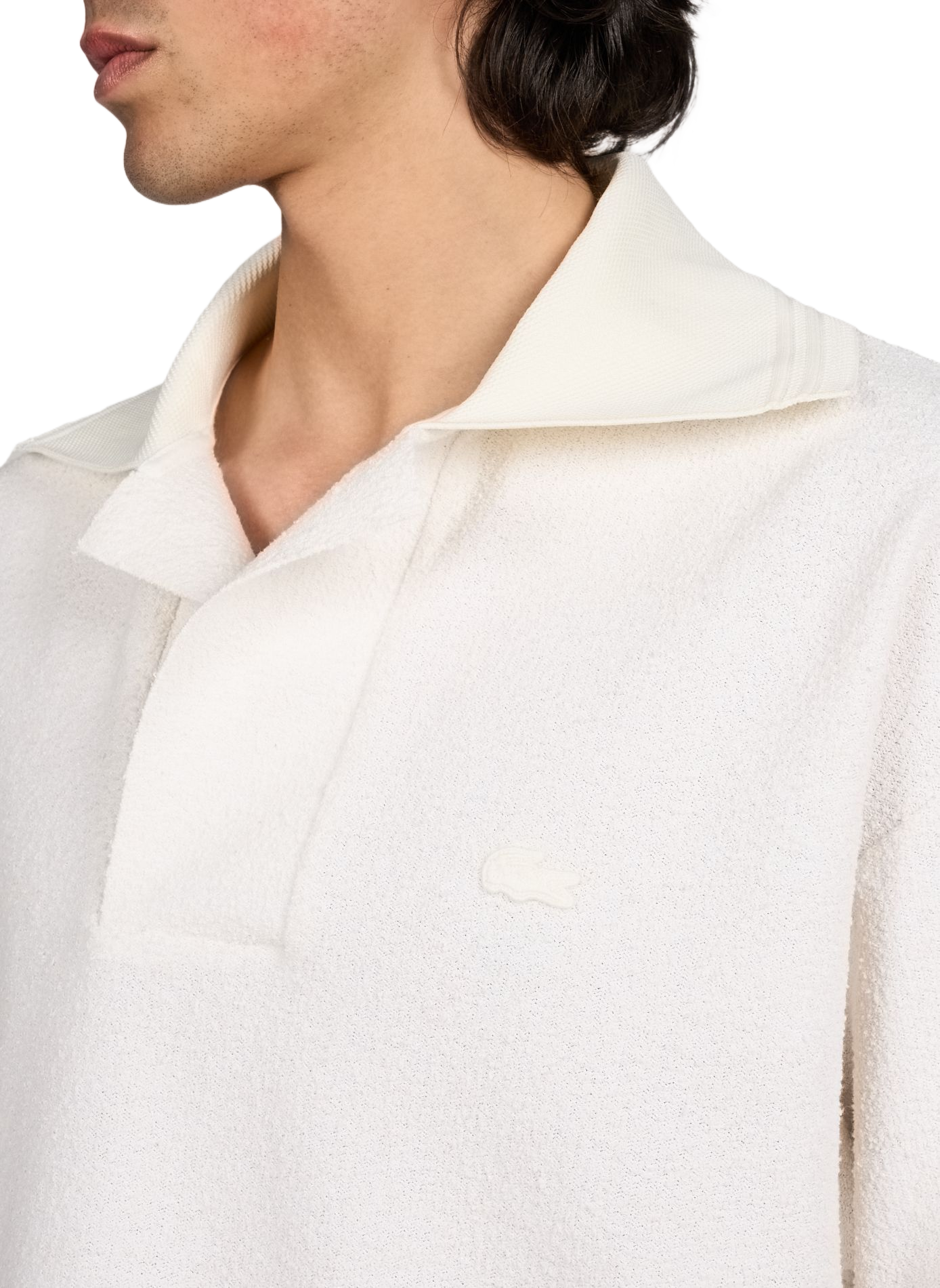 Polo loose-fit en maille bouclette LACOSTE Beige