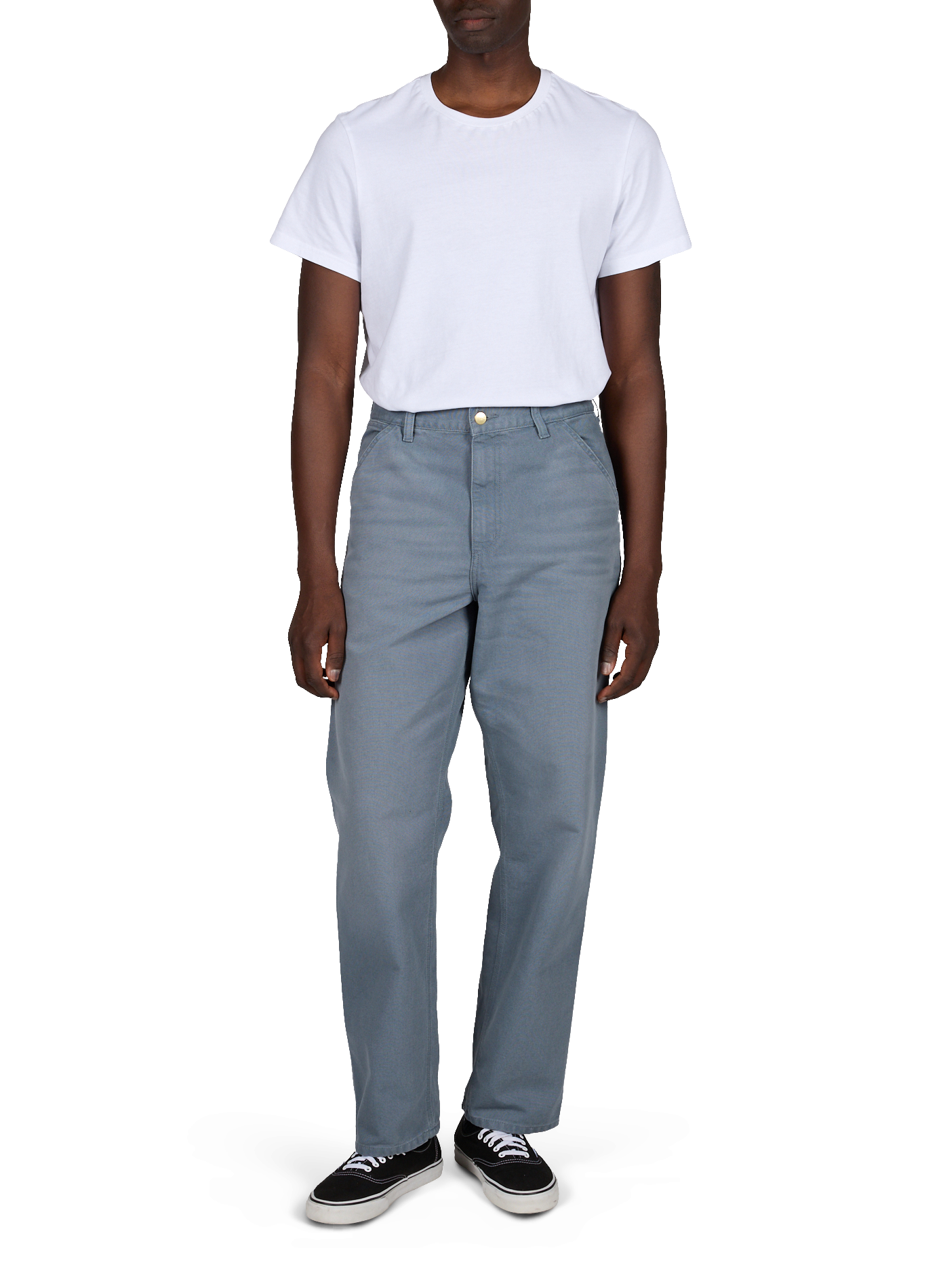 Pantalon uni en coton CARHARTT WIP Bleu
