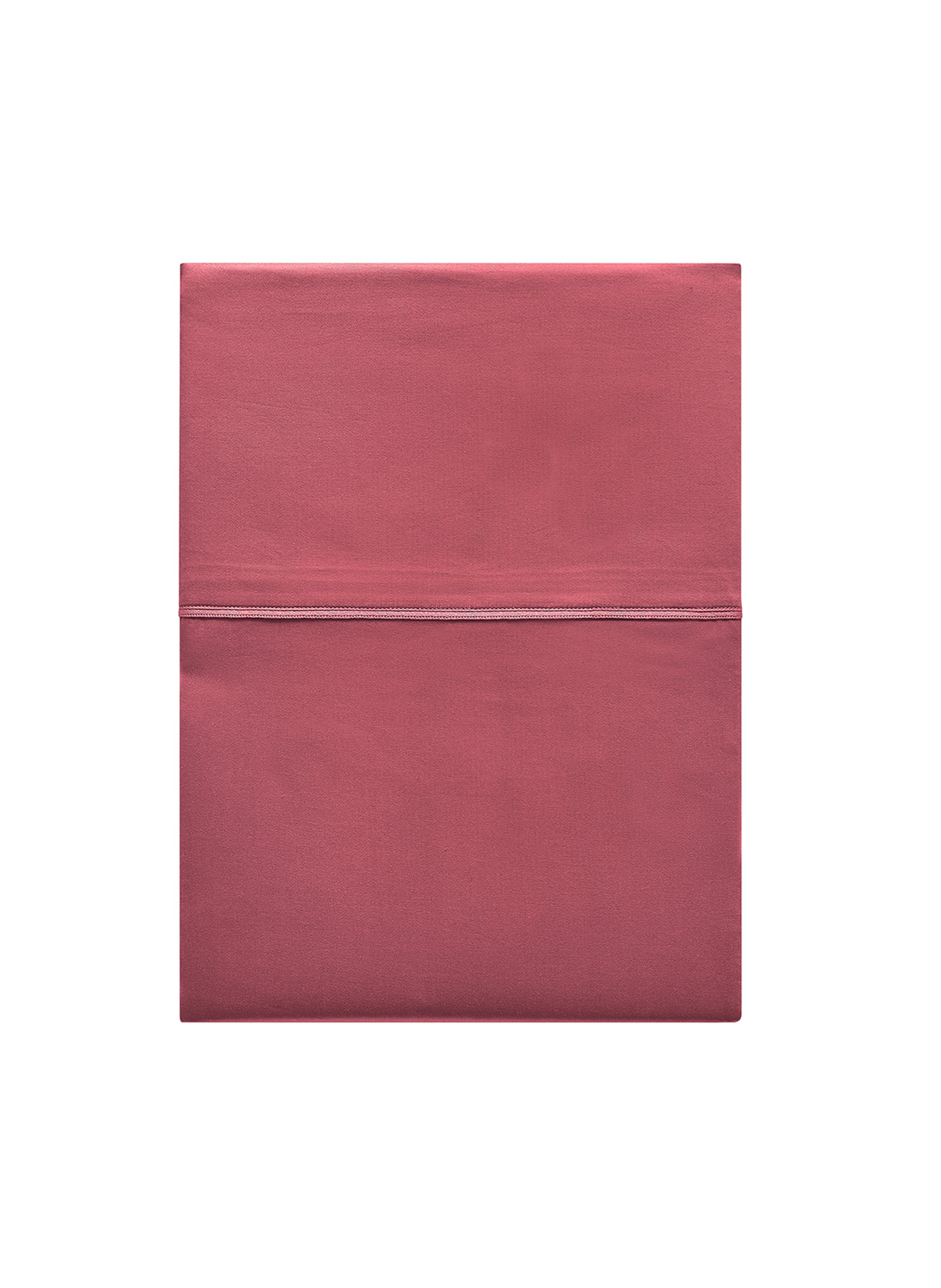 Drap plat uni en satin de coton bio, teophile ALEXANDRE TURPAULT Rouge