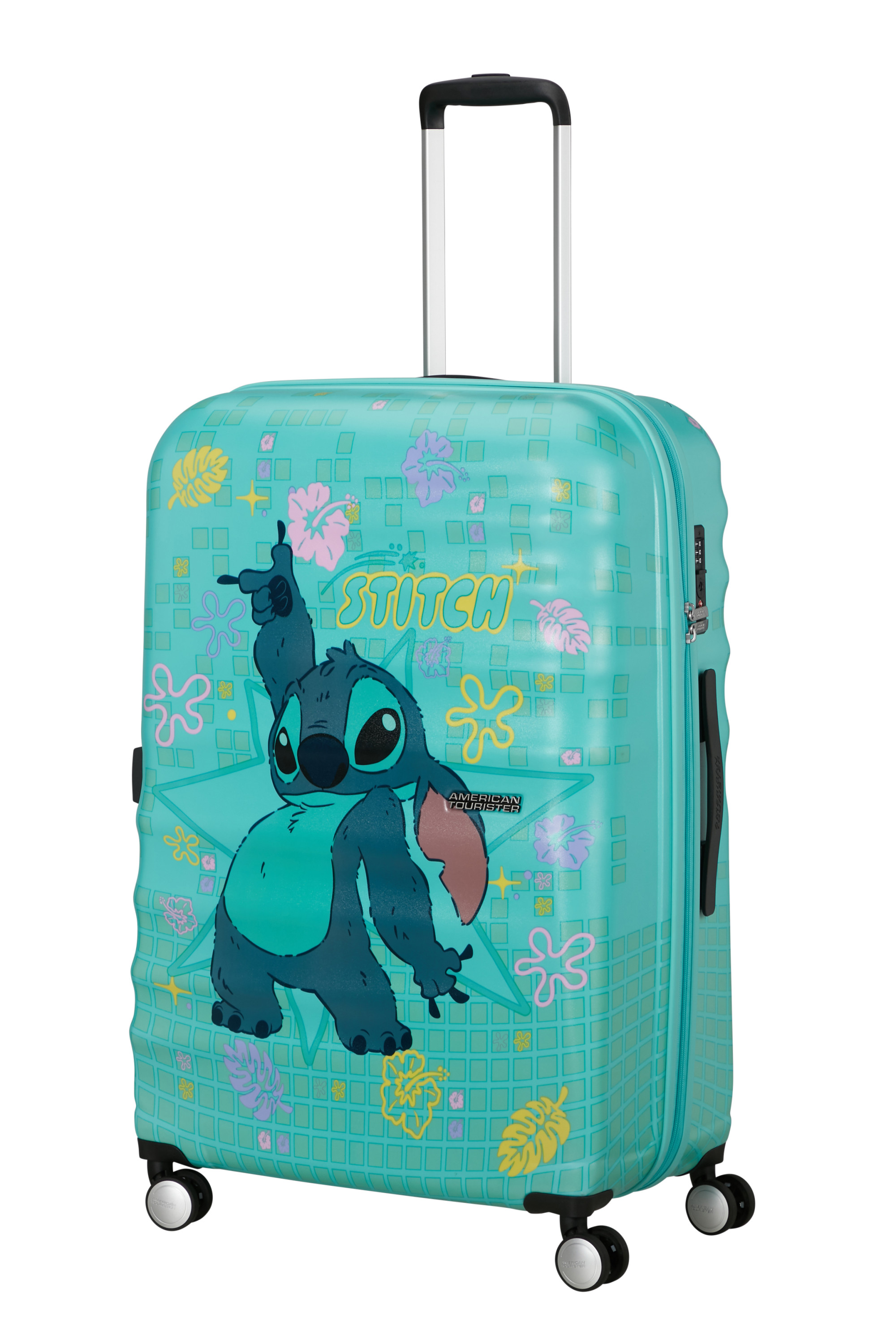 Wavebreaker disney valise 4 roues taille l AMERICAN TOURISTER Bleu
