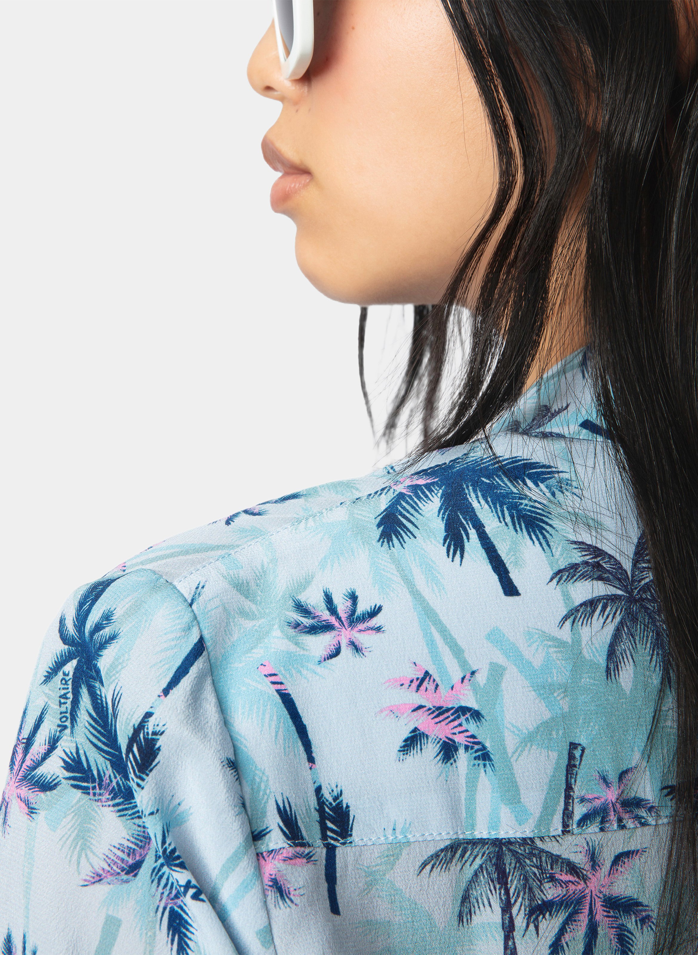 Chemise col v en soie telmos ZADIG&VOLTAIRE Bleu