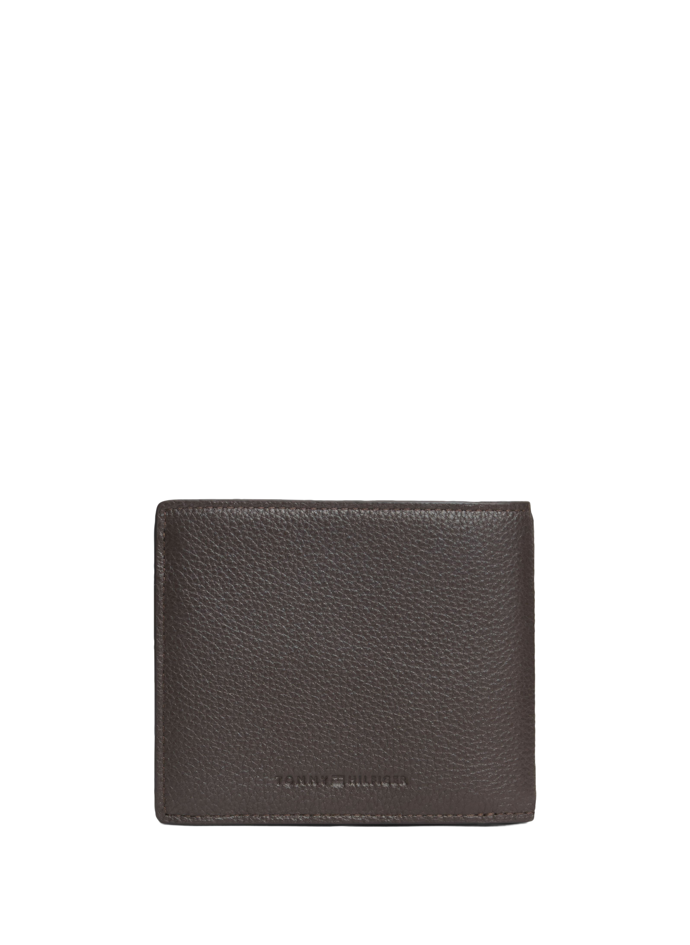 Textured logo leather wallet TOMMY HILFIGER Brown