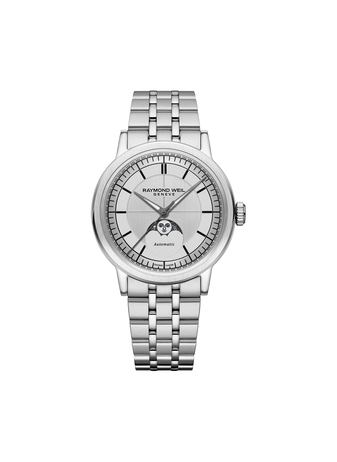 Montre automatique Millesime Phase de lune en acier inoxydable RAYMOND WEIL Argent