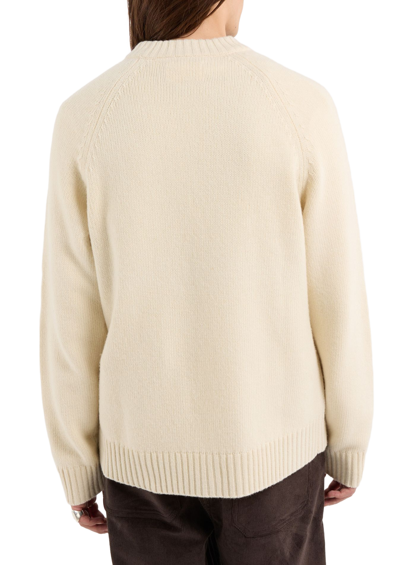Round neck wool straight sweater SAISON 1865 Beige