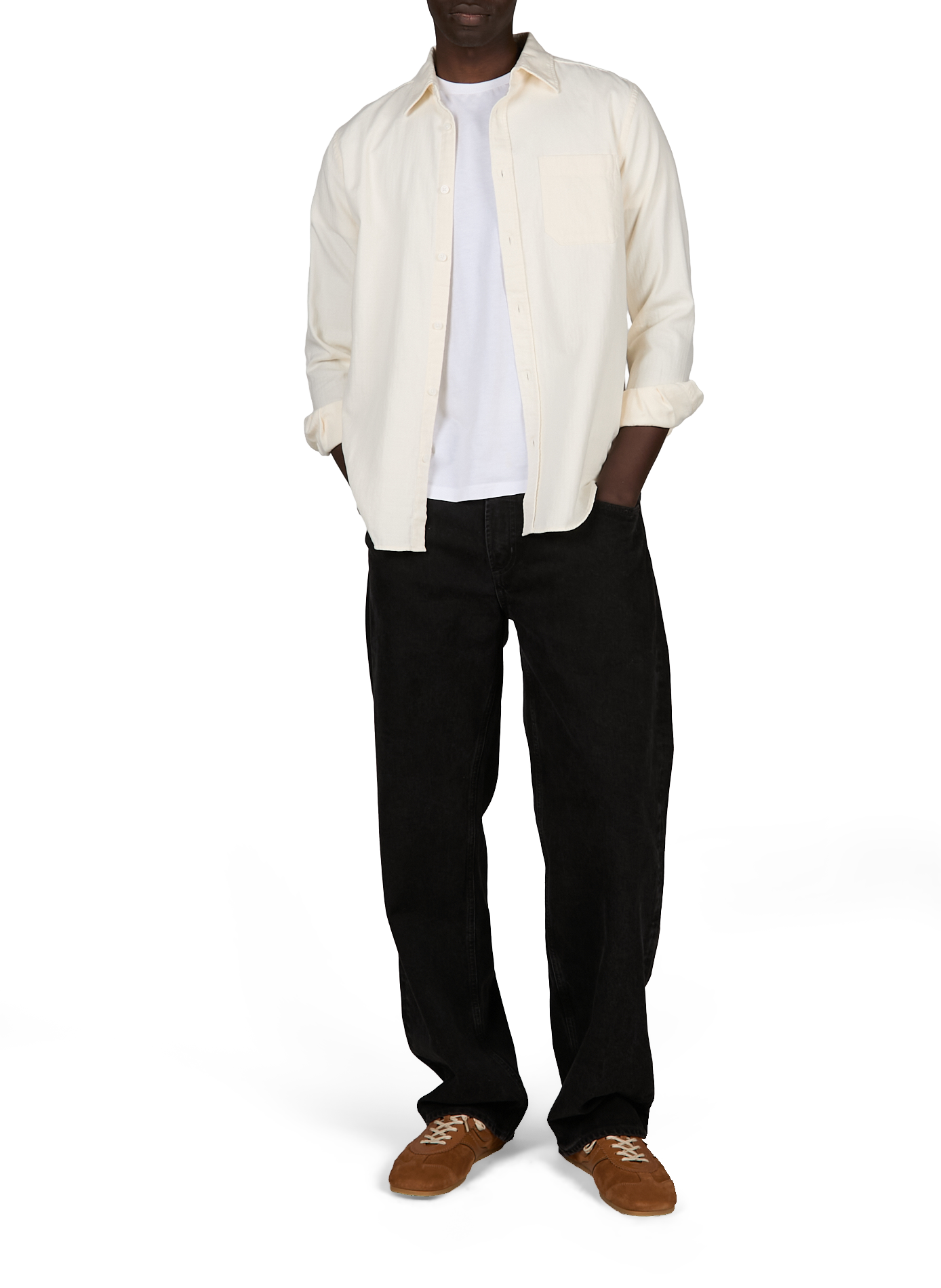 Straight classic collar shirt in cotton CLOSED Beige