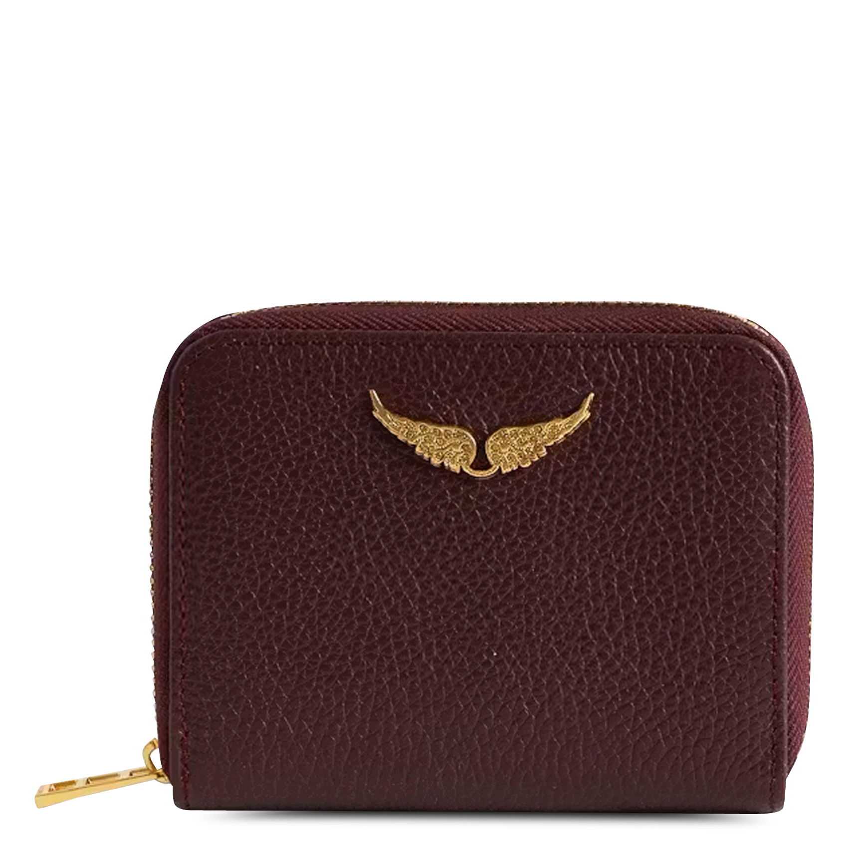 Portefeuille en cuir mini zv  Deep purple