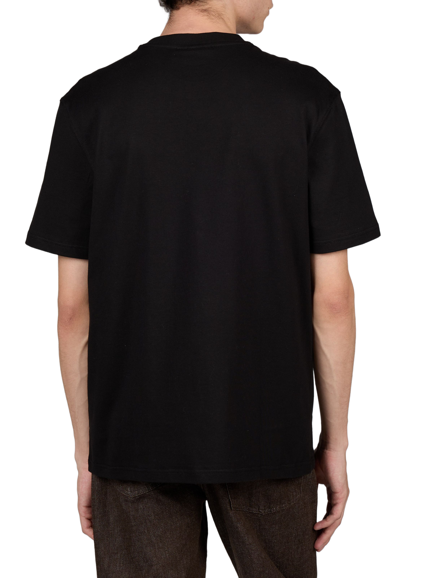 T-shirt met ronde hals van katoen GERTRUDE Zwart