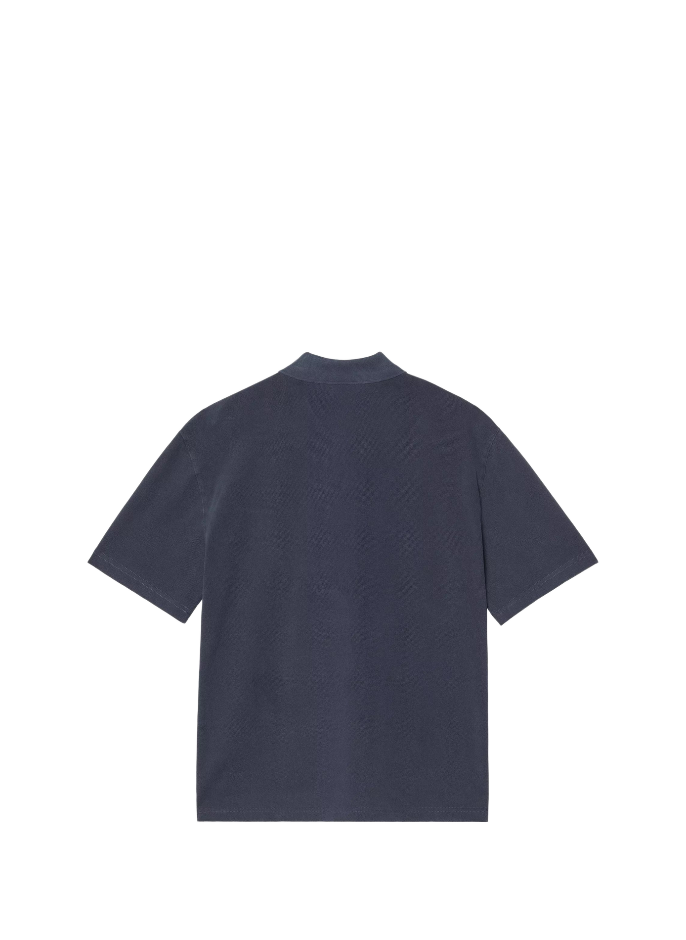 Straight Wayne polo with logo in cotton CARHARTT WIP Blue