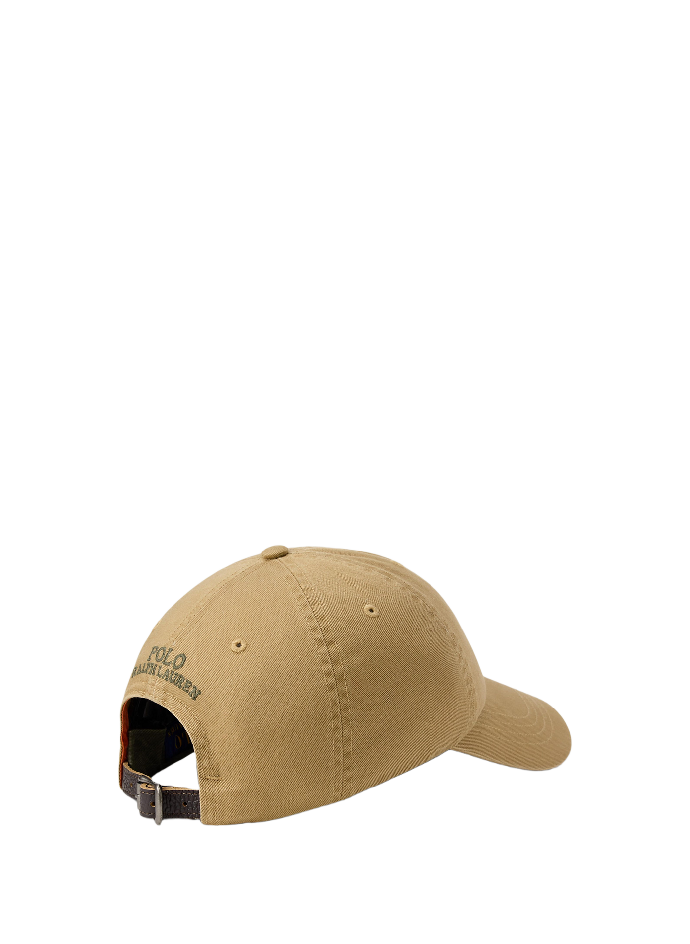 Casquette brodée en cachemire POLO RALPH LAUREN Kaki