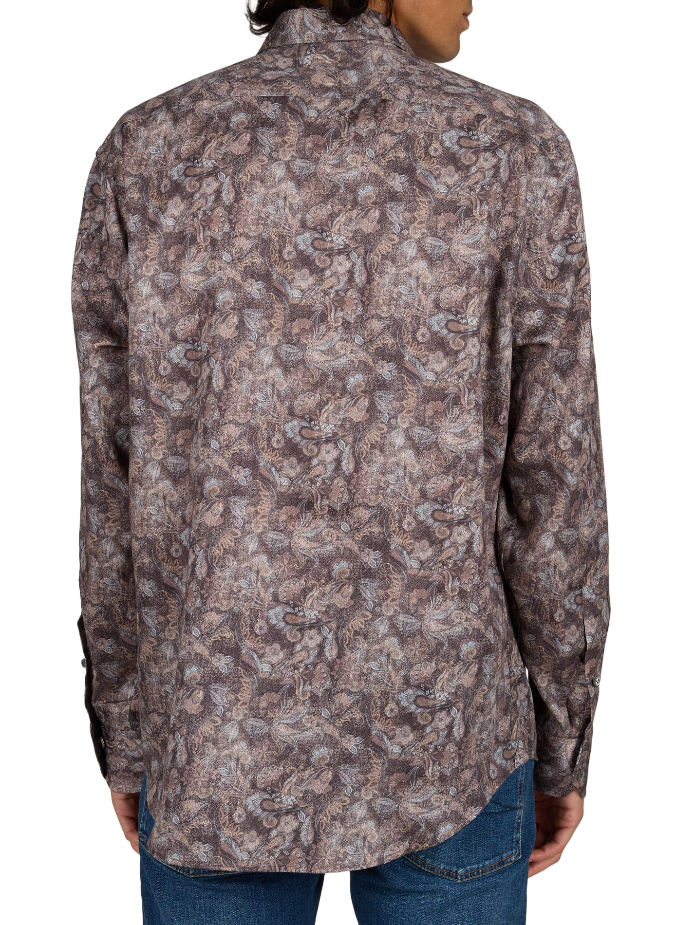 Printed straight cotton shirt VAN LAACK Blue