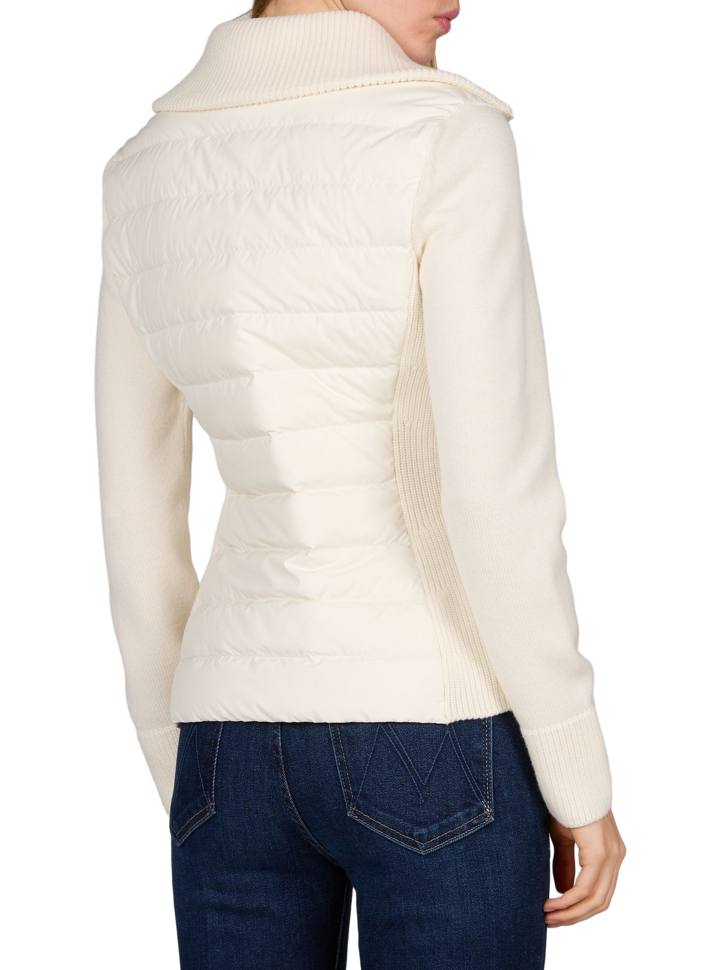 Veste Cardigan bi-matière MONCLER Blanc