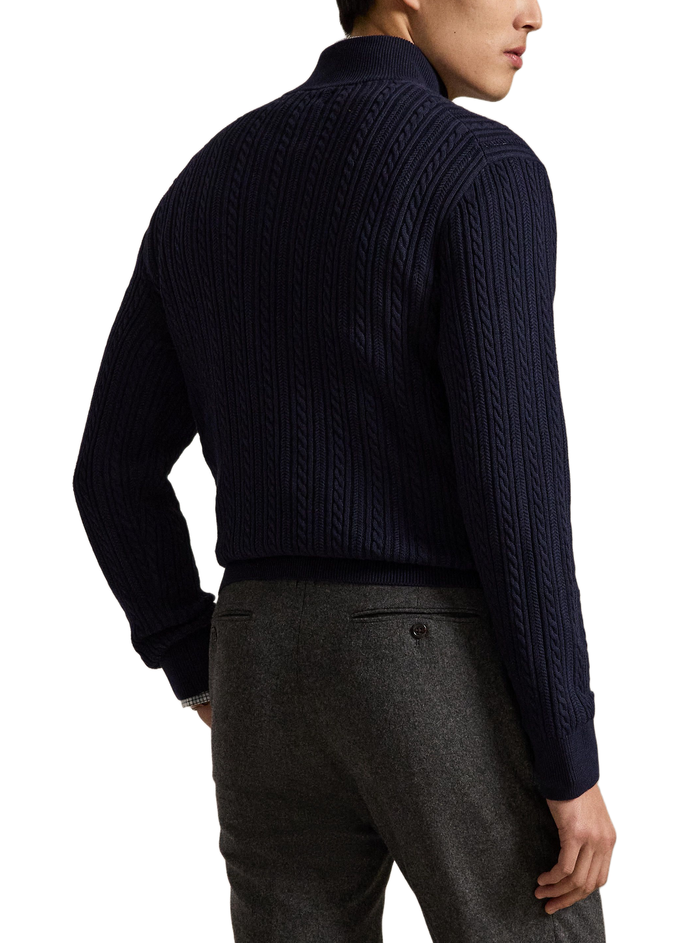 Straight twisted cotton sweater POLO RALPH LAUREN Blue