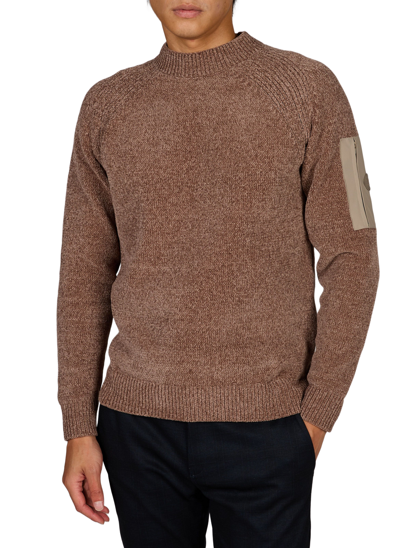 Round neck straight solid color sweater 1789 CALA Beige