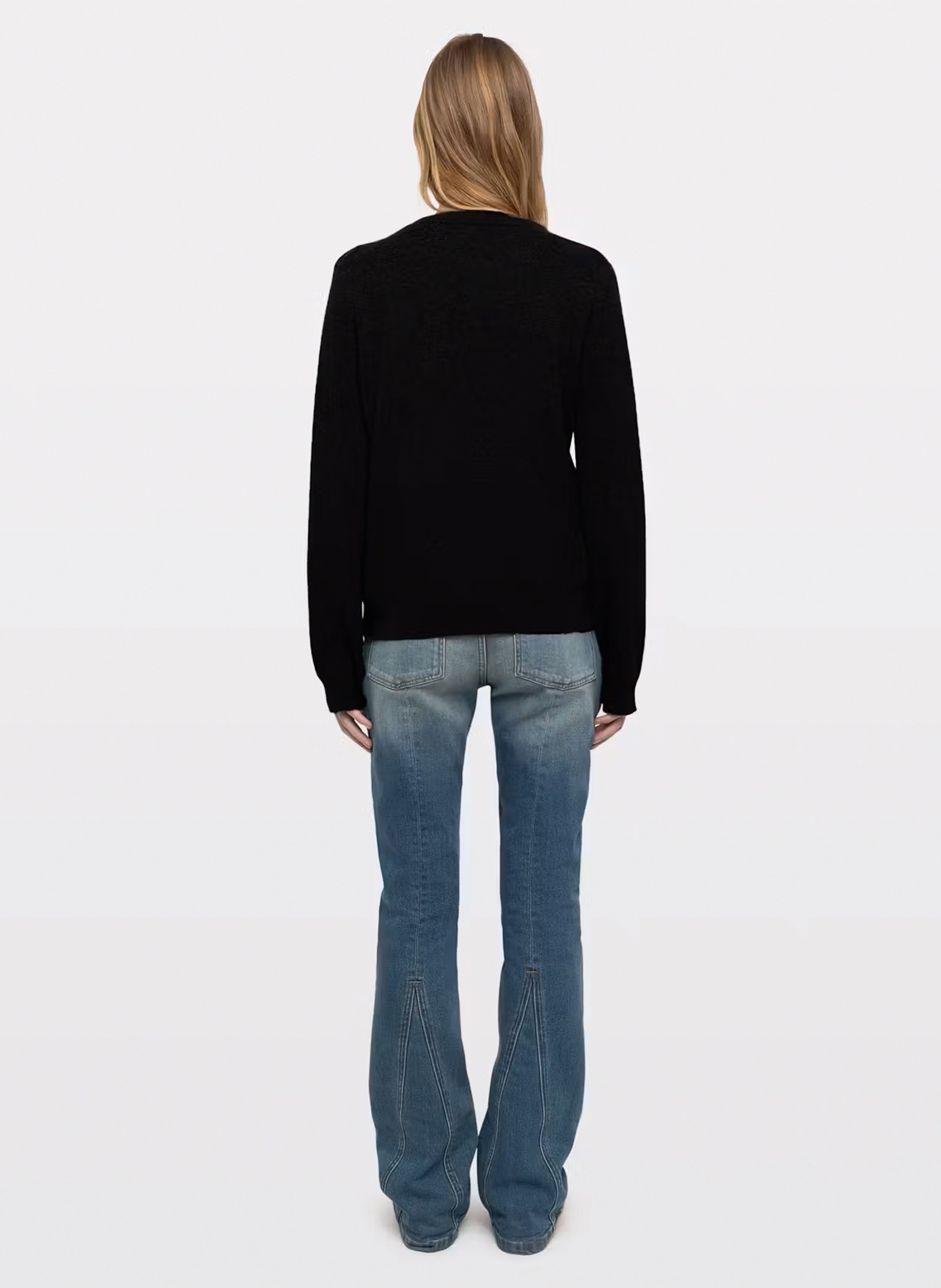 Pull droit col rond en cachemire cara ZADIG&VOLTAIRE Noir