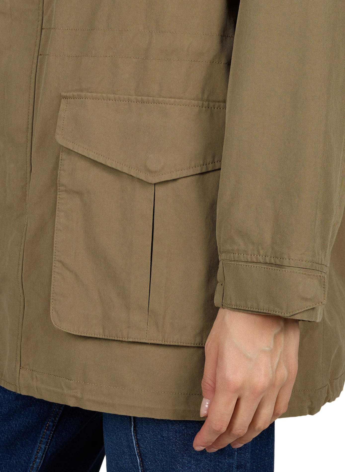Straight cotton-blend jacket DUNST Khaki
