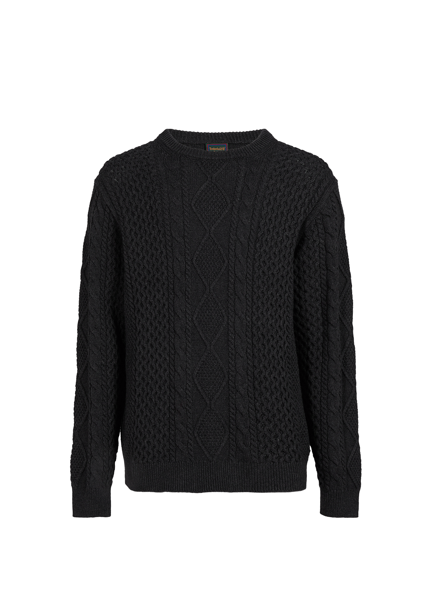 Straight fit cotton blend sweater TIMBERLAND Black