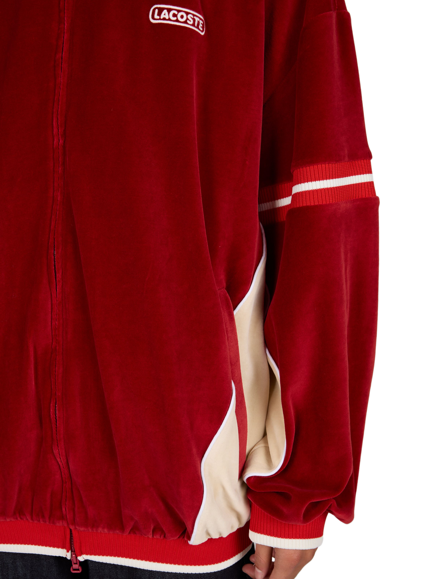 Samtjacke mit Stehkragen LACOSTE Rot