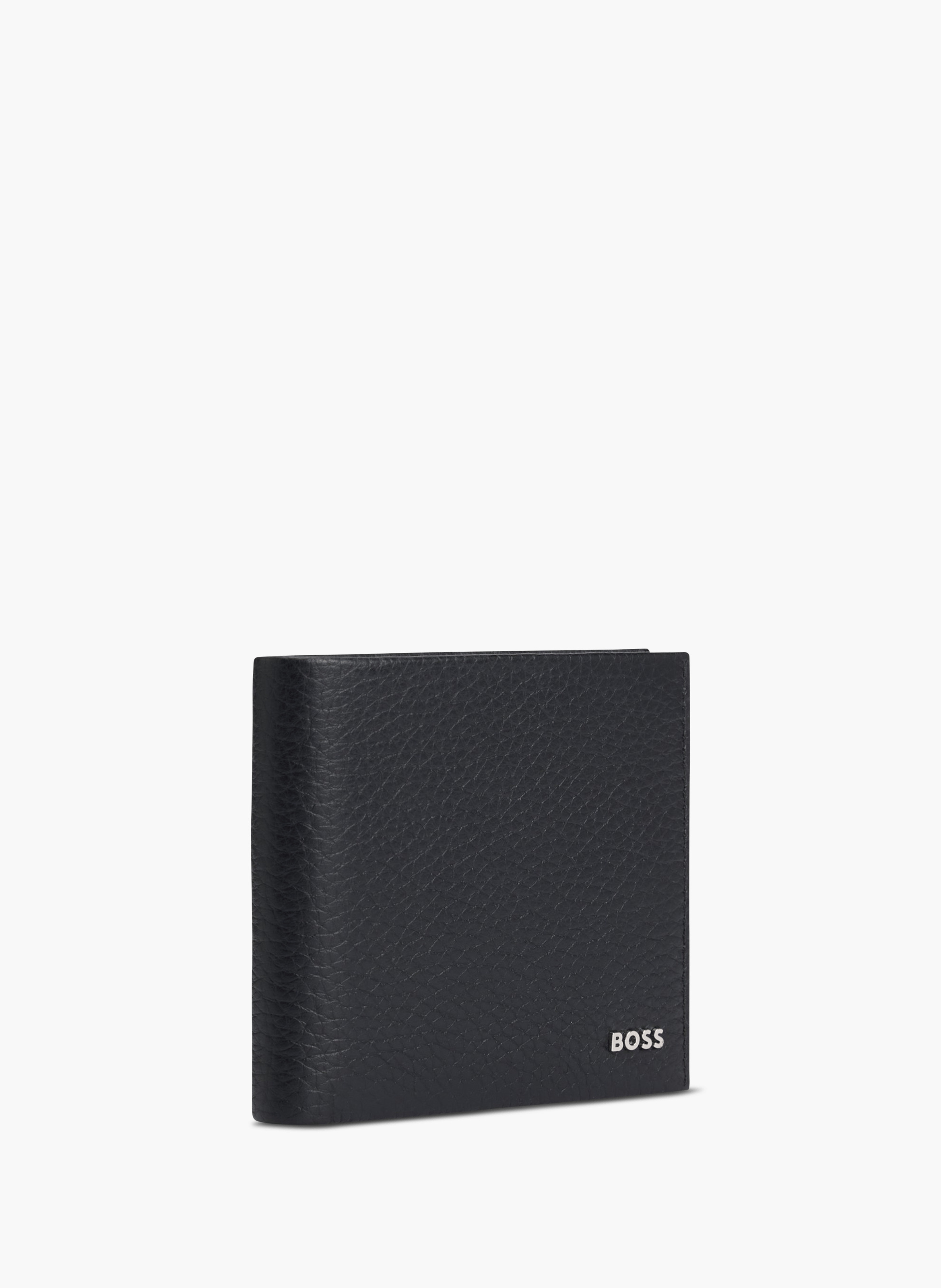 Portefeuille en cuir BOSS Noir