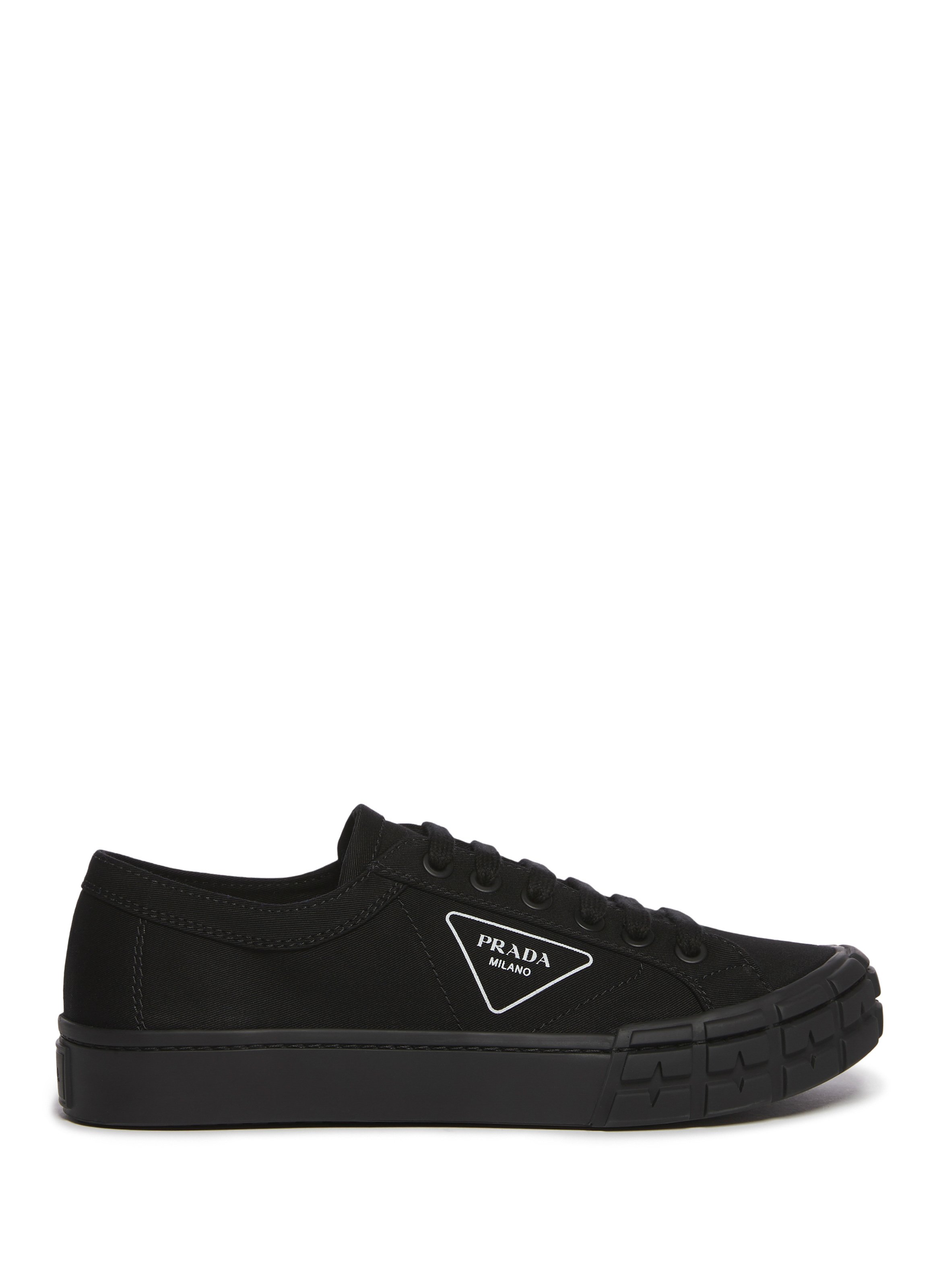 PRADA Low-top gabardine Wheel Sneakers Black
