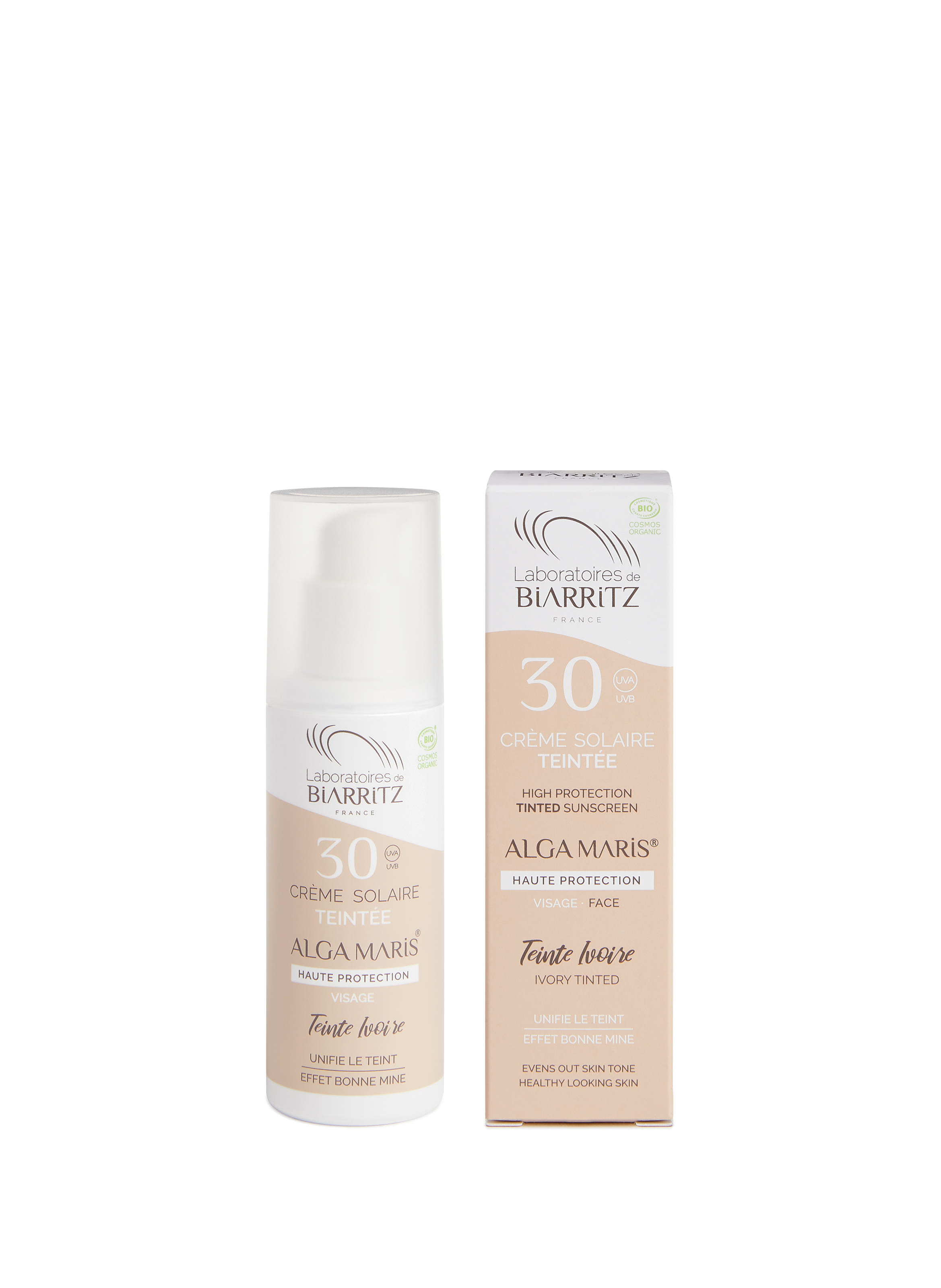 Alga Maris - SPF 30 Tinted Face Sun Cream - Ivory LABORATOIRES DE BIARRITZ No color