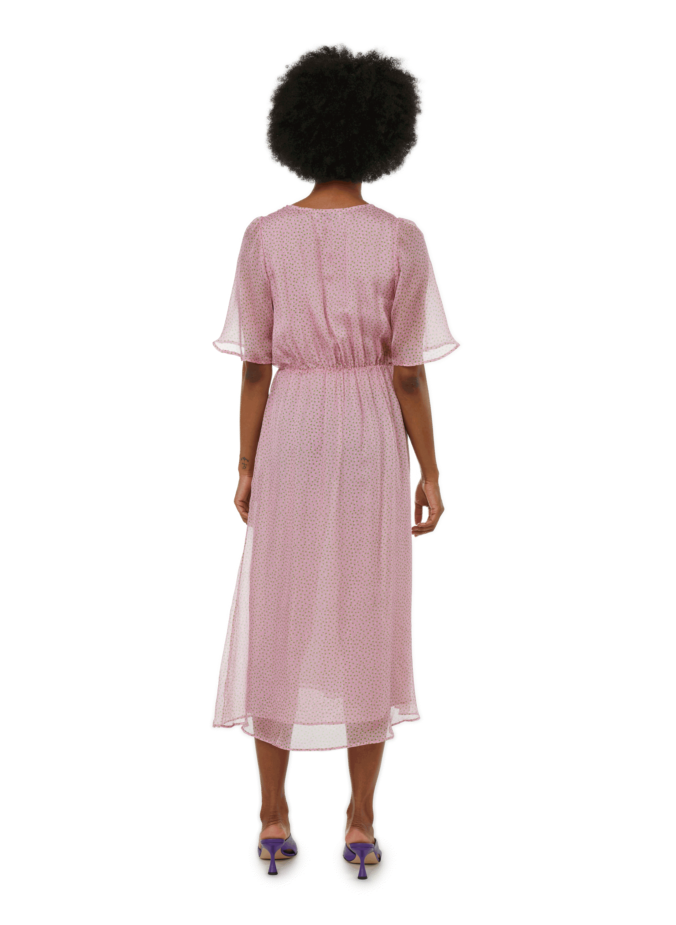 Metro silk midi dress ROSEANNA Pink