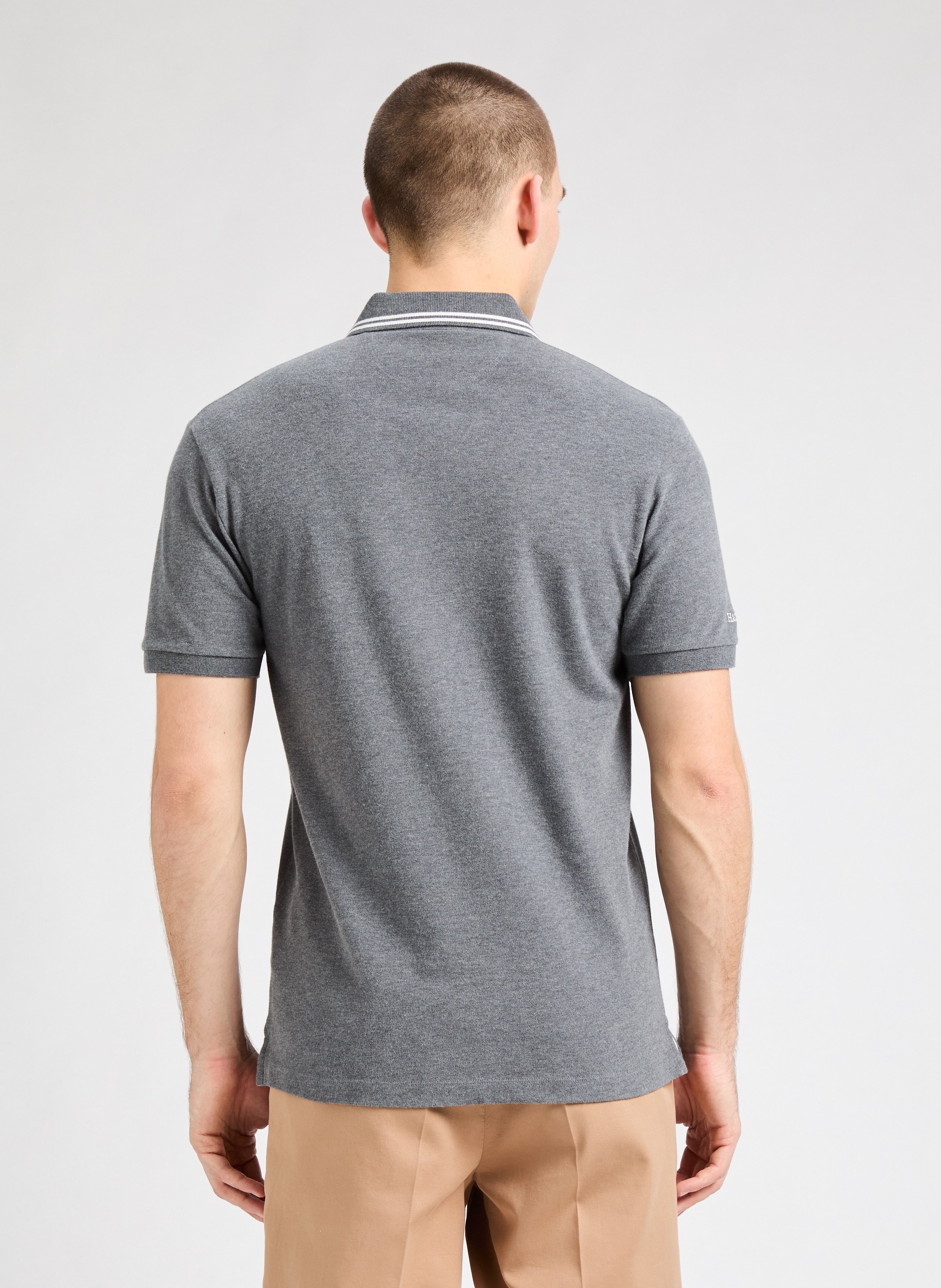 Polo Heritage en coton HACKETT Gris