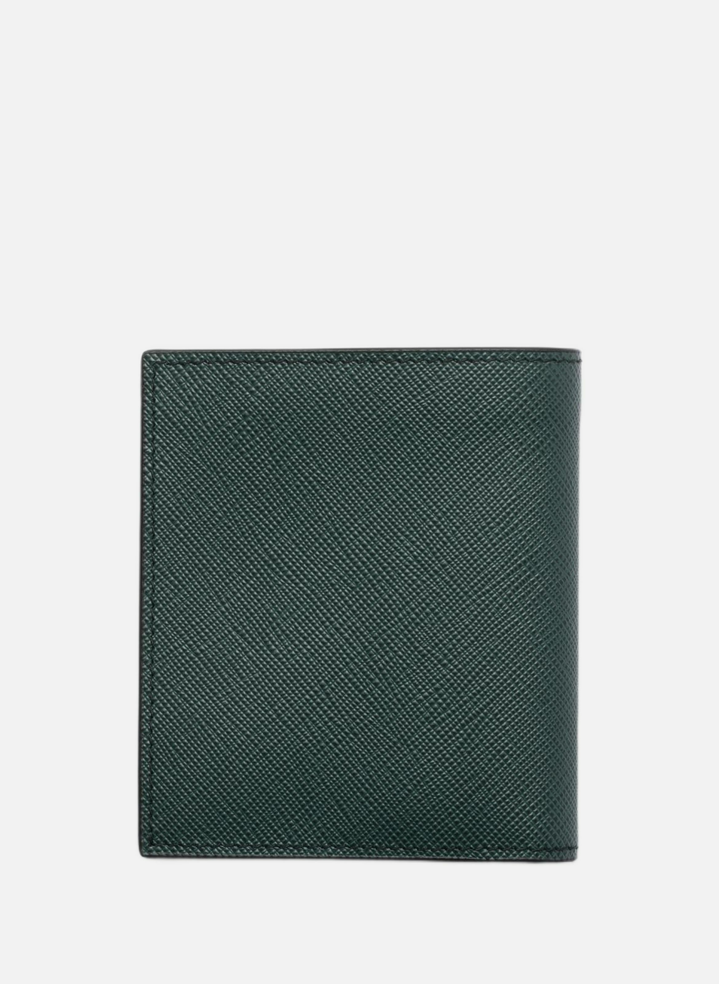 Portefeuille en cuir saffiano PRADA Vert