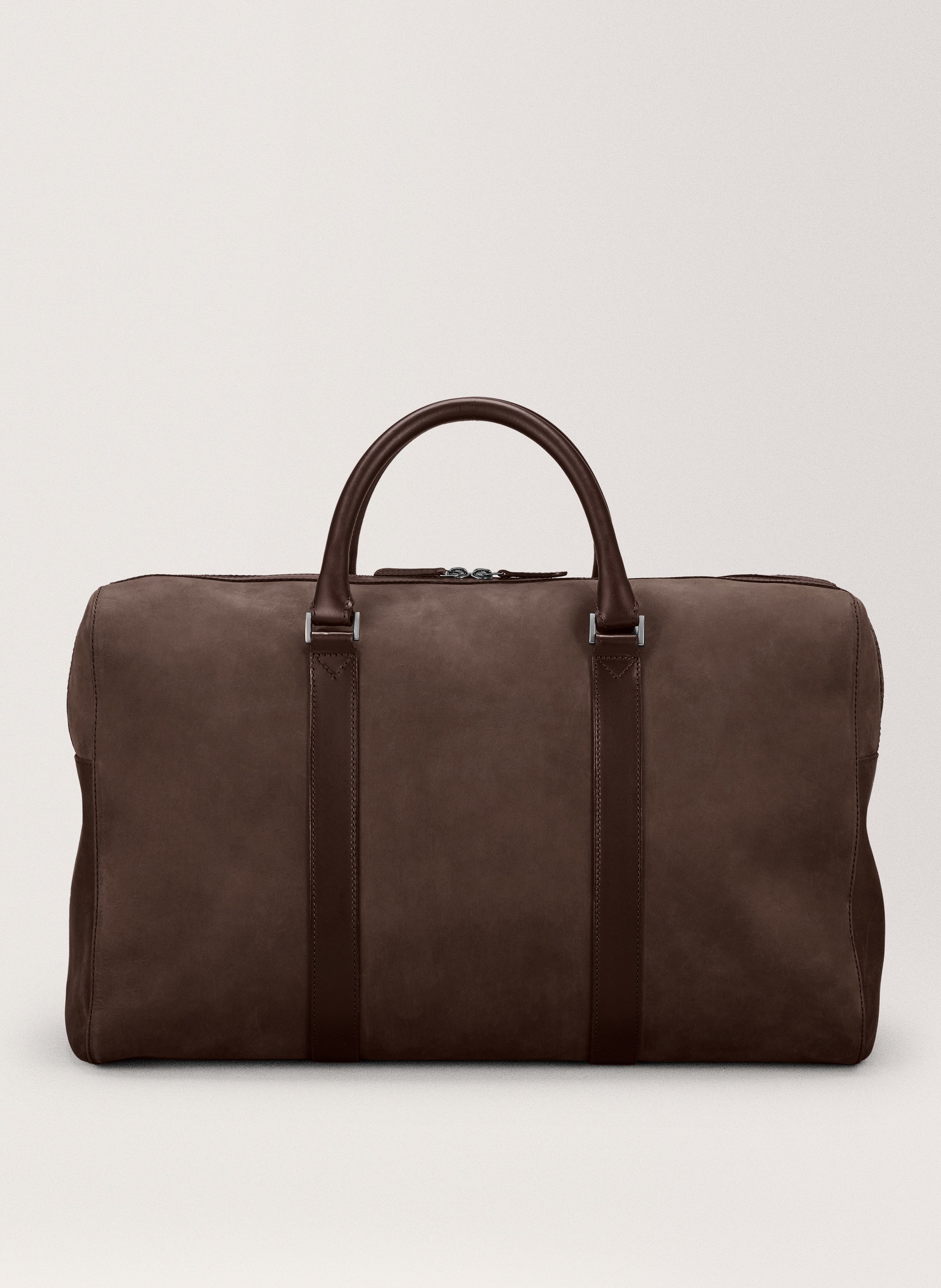 Sac de week-end 'compact weekender' en cuir nubuck CARL FRIEDRIK Marron