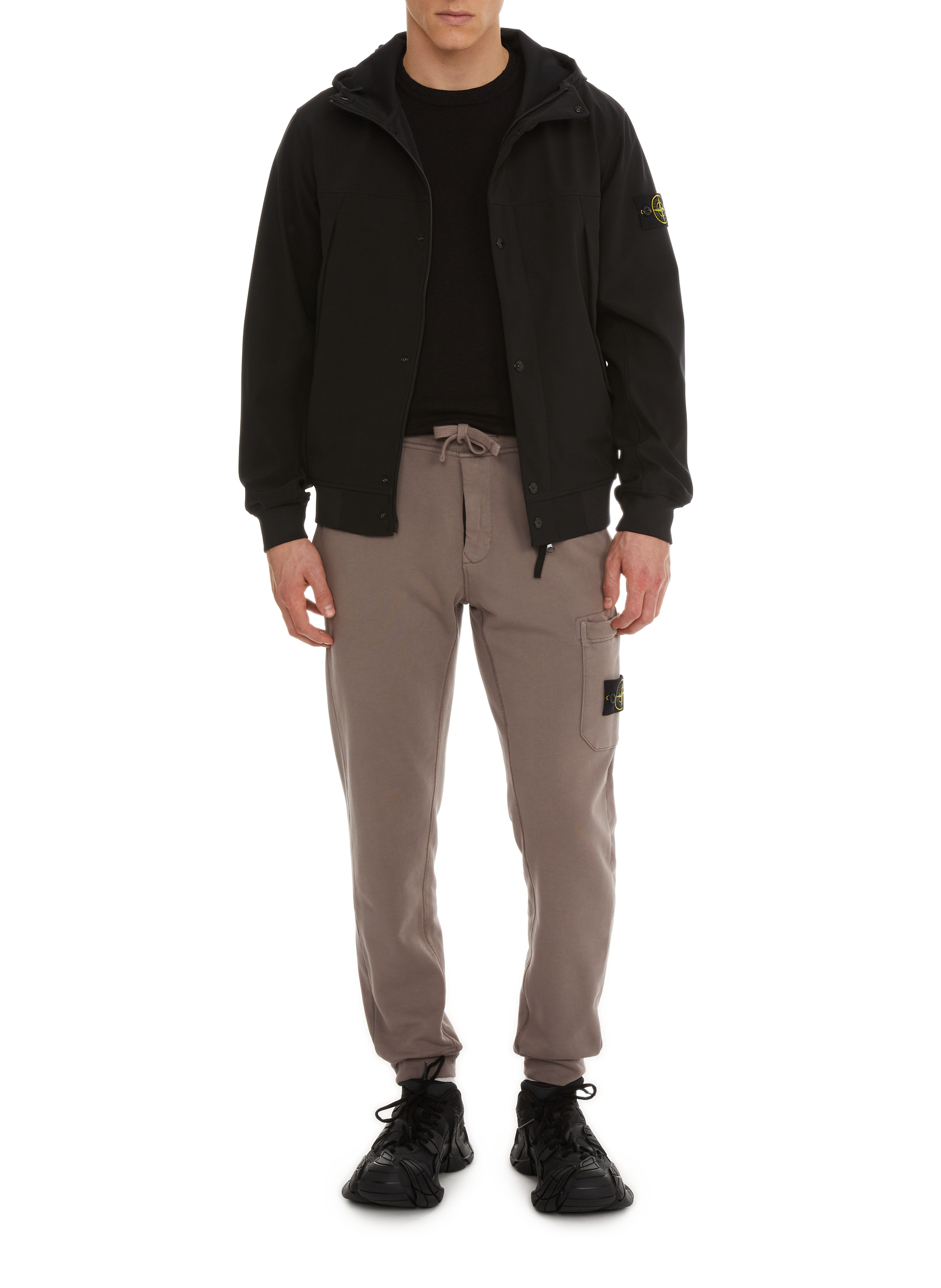 Hooded jacket  STONE ISLAND Black