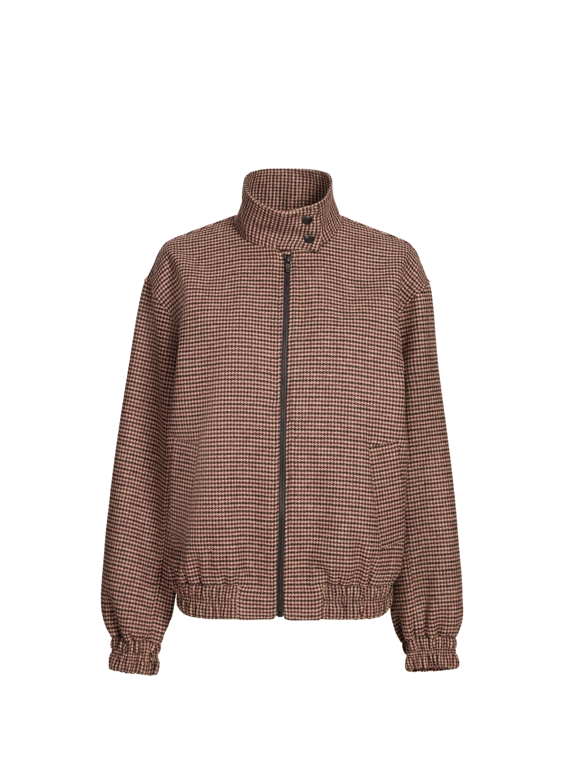 Houndstooth Printed Wool Blend Jacket SAISON 1865 Multicolour