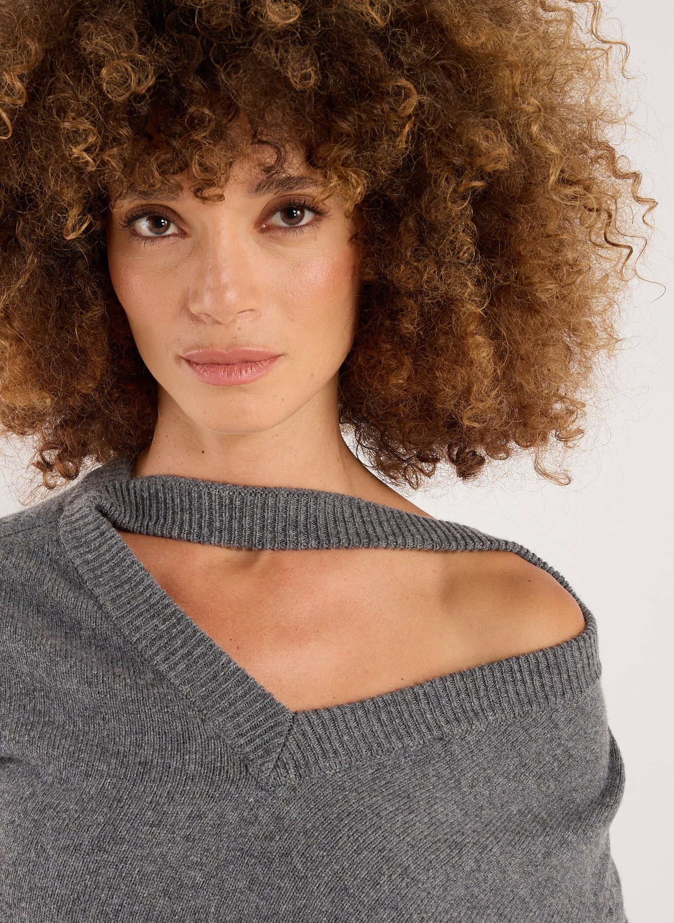 Deconstructed reversible sweater ROHE FRAMES Grey