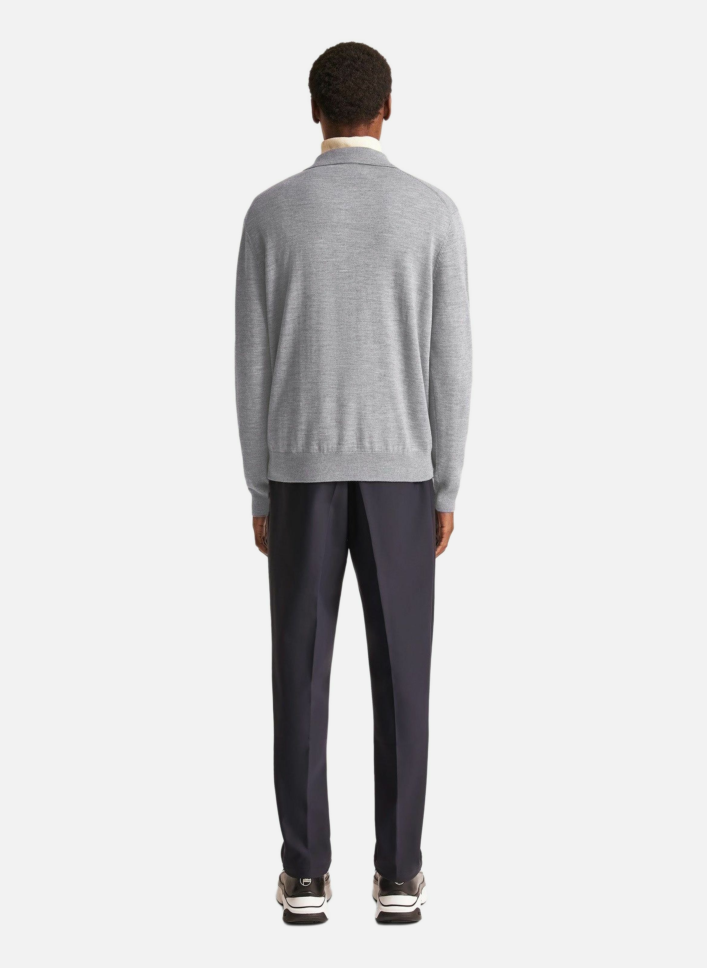 Pull clovis col camionneur coupe regular FUSALP Gris