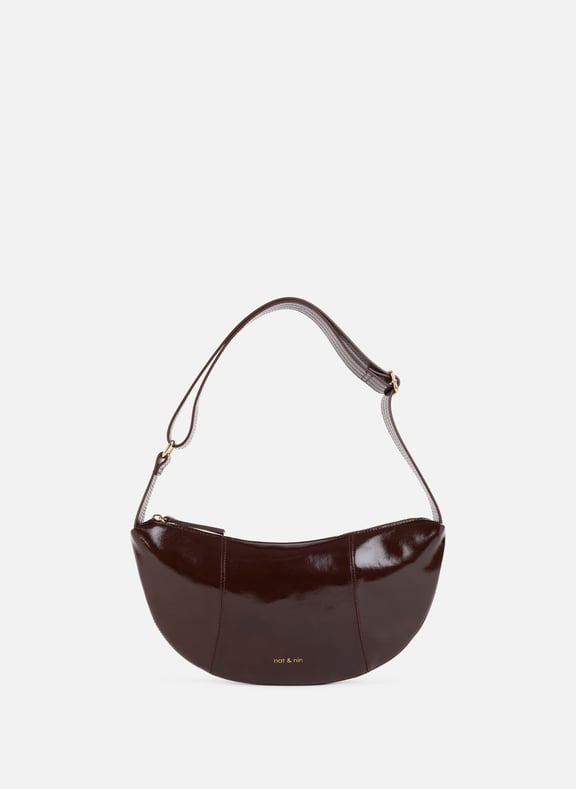 Luce leather crossbody bag Brown by NAT & NIN NAT & NIN Luce leather crossbody bag Brown
