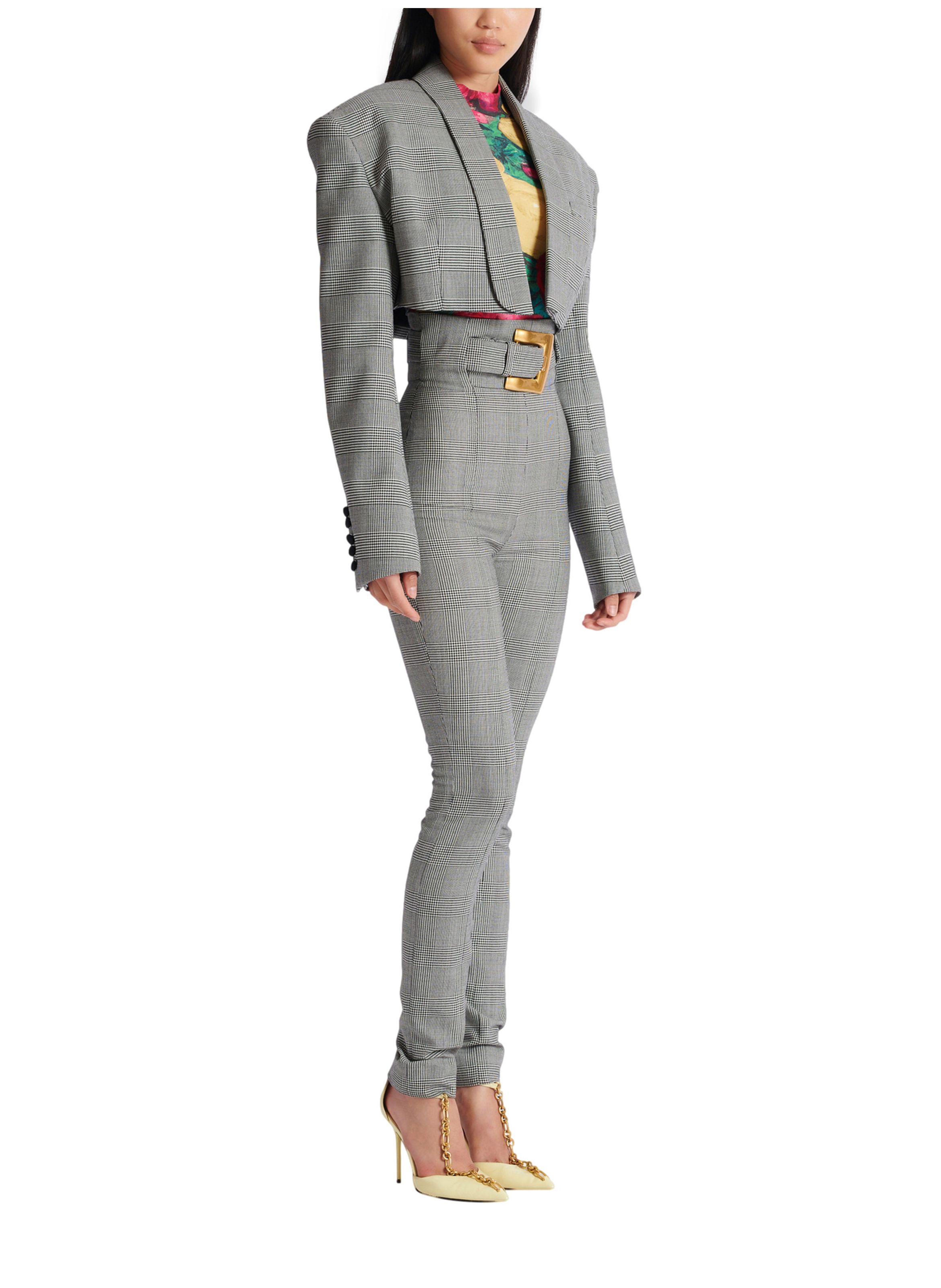 Spencer en jacquard prince de galles BALMAIN Noir