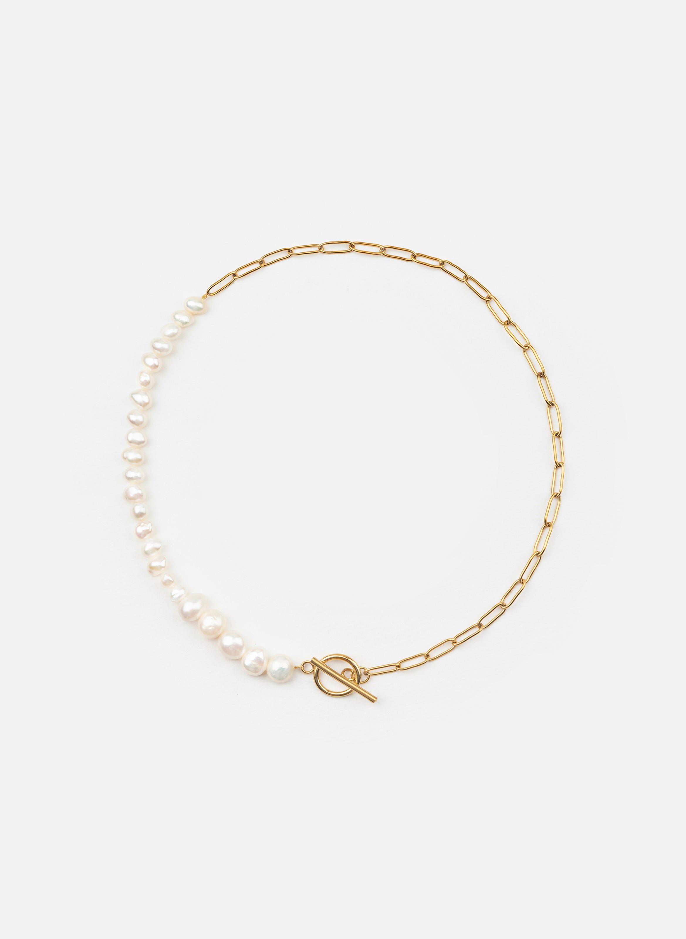 Collier perles en véritables perles d'eau douce DoréKURAGE GINZA