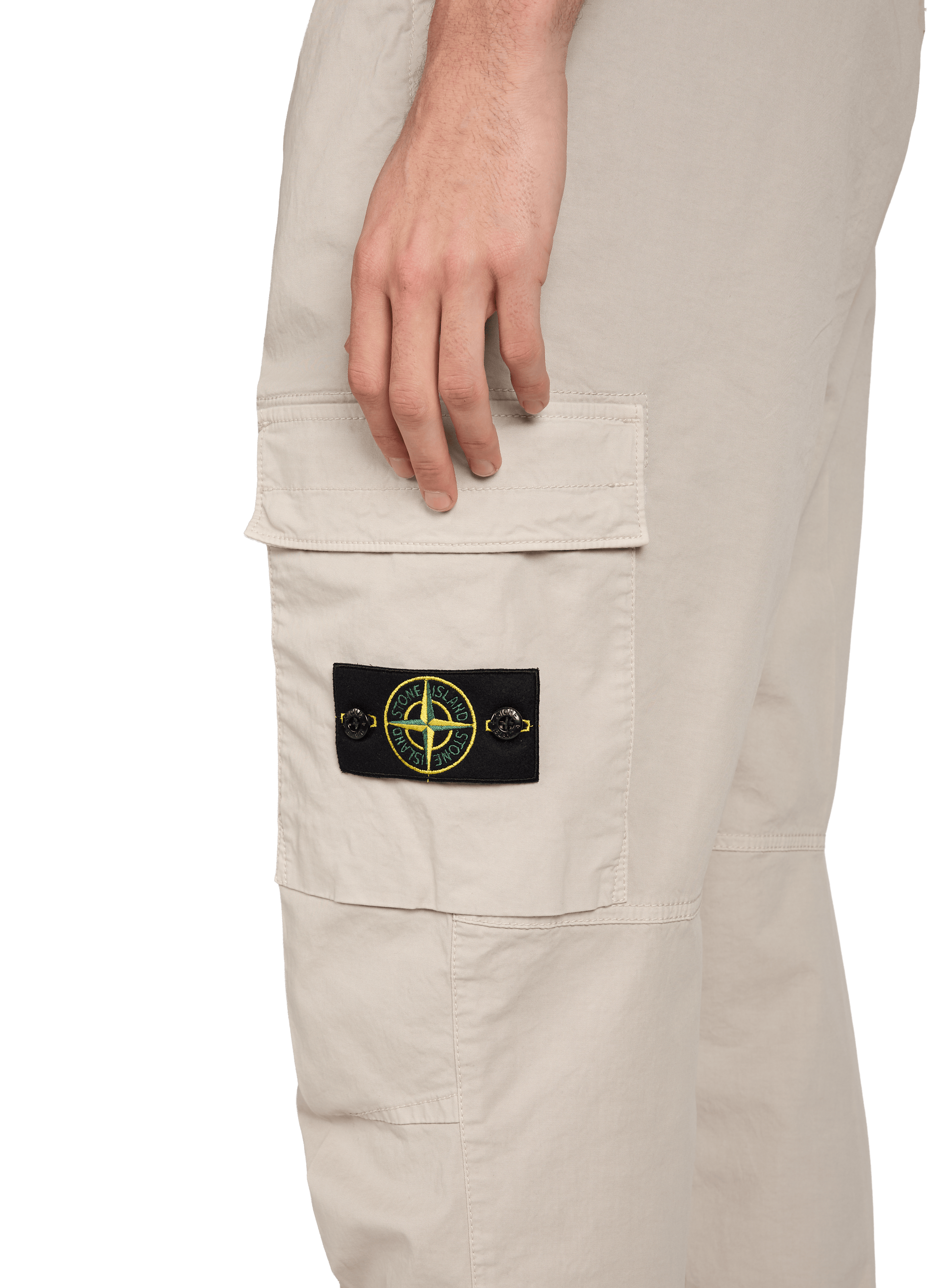 Cotton blend cargo pants STONE ISLAND Grey