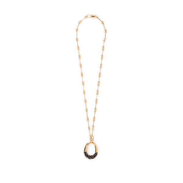 Collier pendant Diana en laiton et plaqué or Collier pendant Diana en laiton et plaqué or