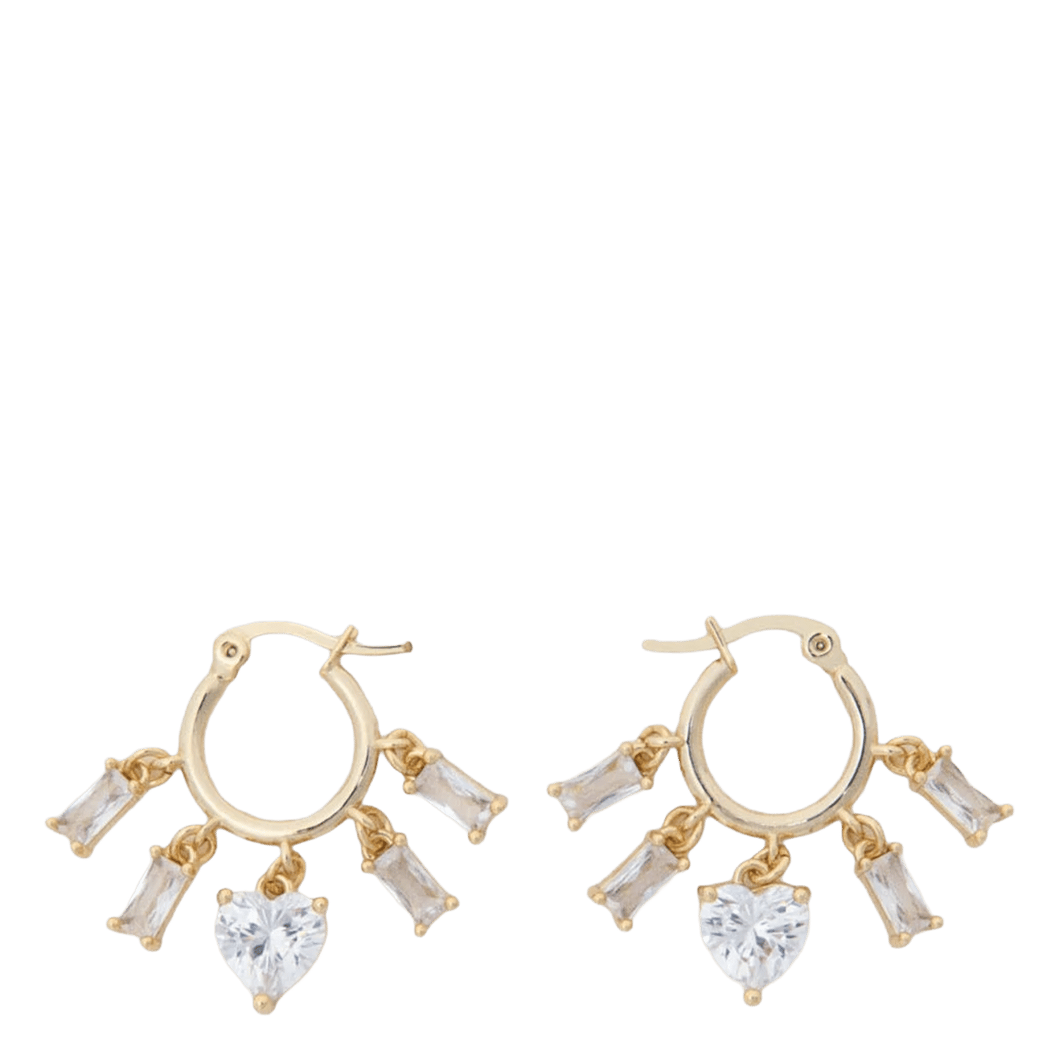 Boucles d'oreilles à strass en laiton MAJE Doré