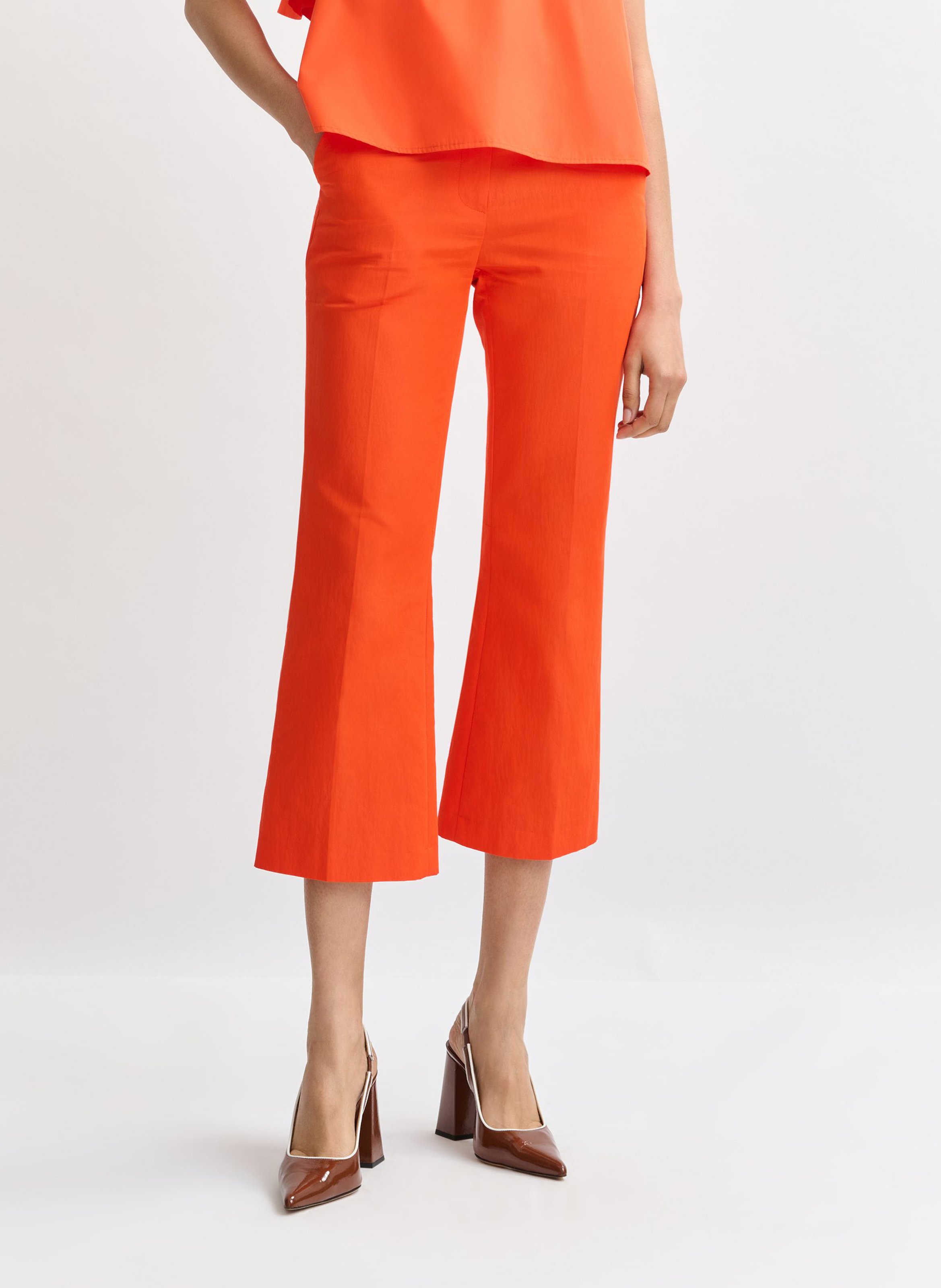 Pantacourt évasé en coton jordy ESSENTIEL ANTWERP Rouge