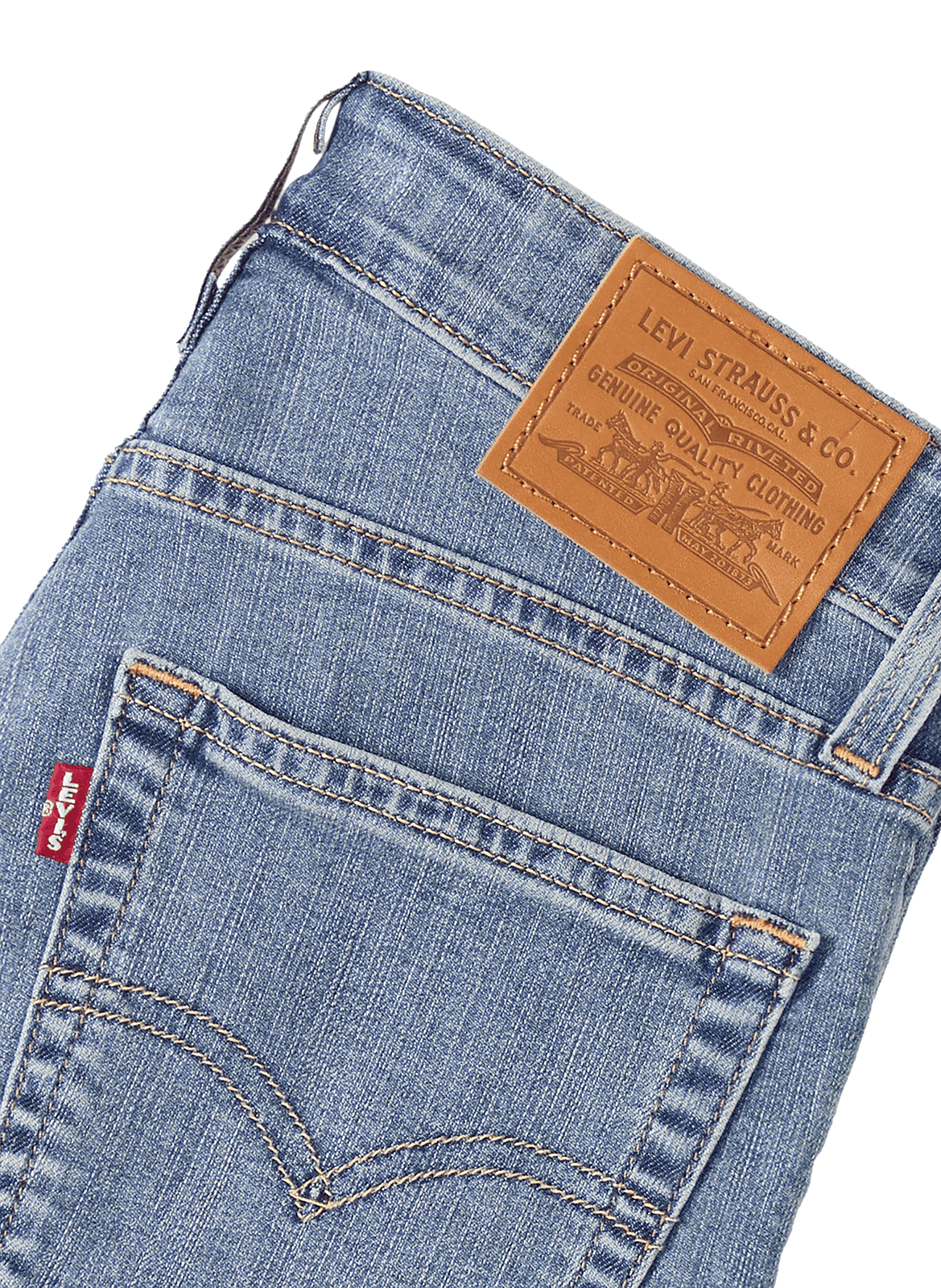 Jeans 721 high rise skinny en coton mélangé LEVI'S Bleu