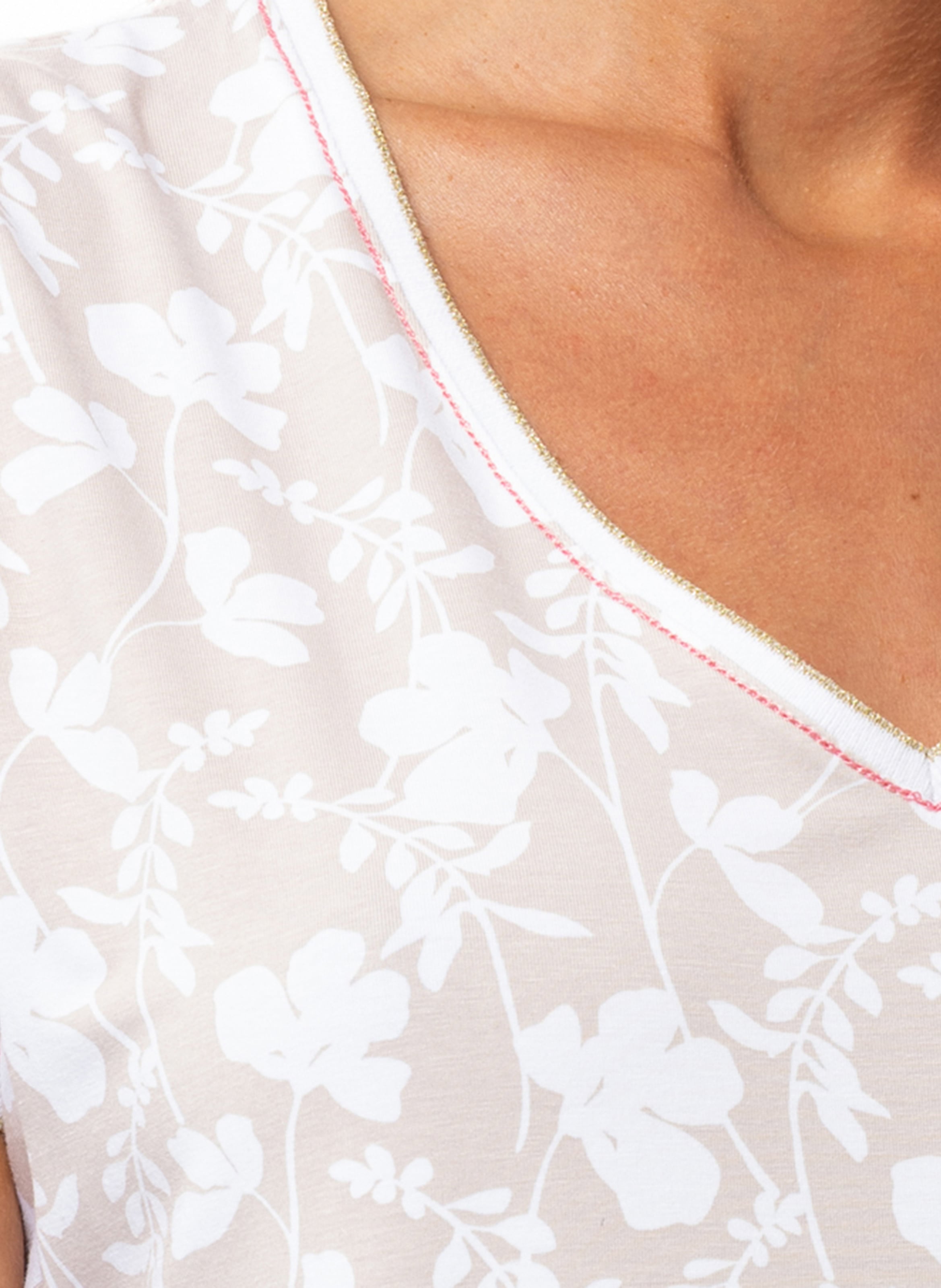 Chemise de nuit en coton modal siesta 201 LE CHAT Multicolore