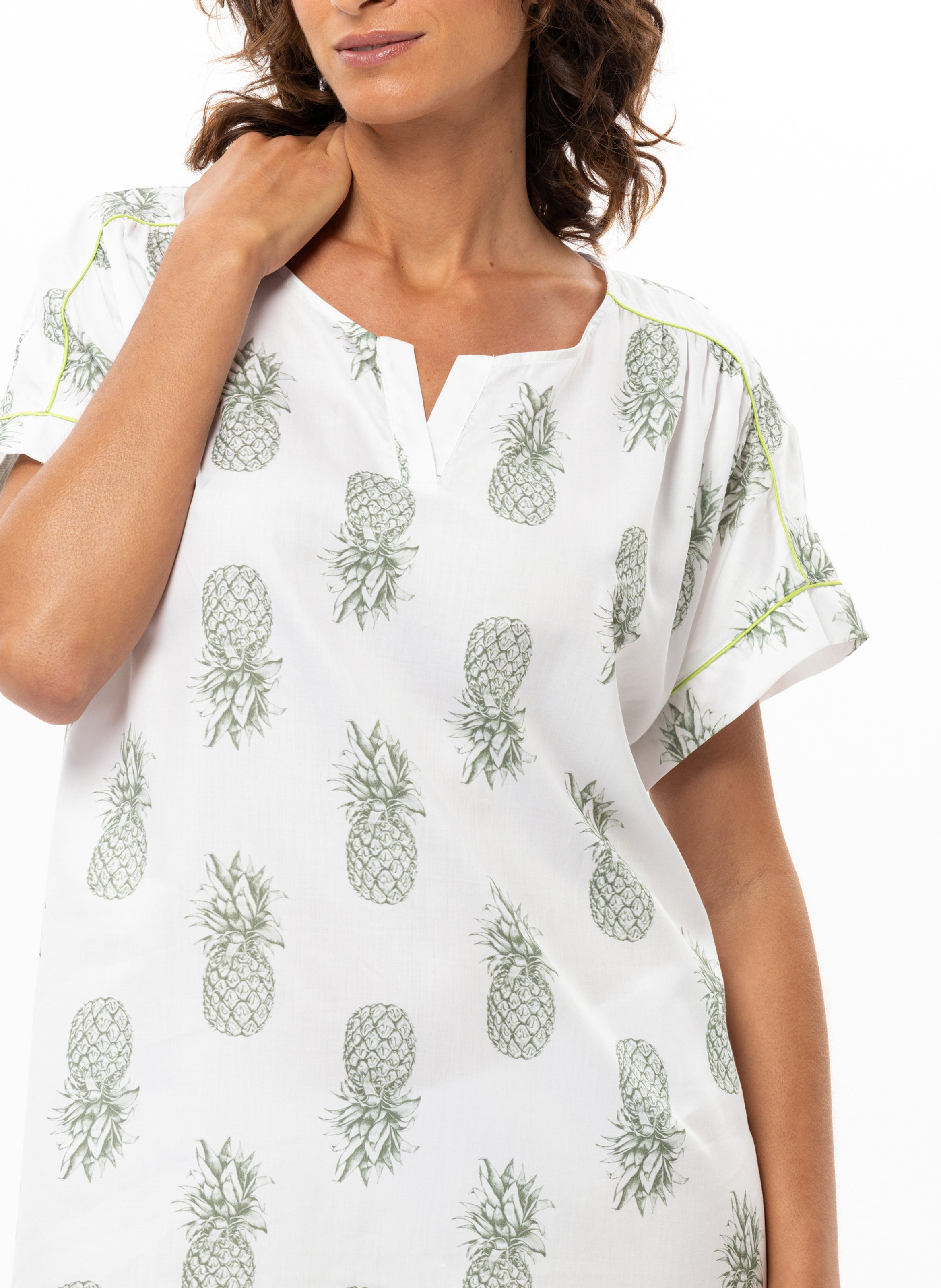 Chemise de nuit en coton acapulco 201 LE CHAT Multicolore