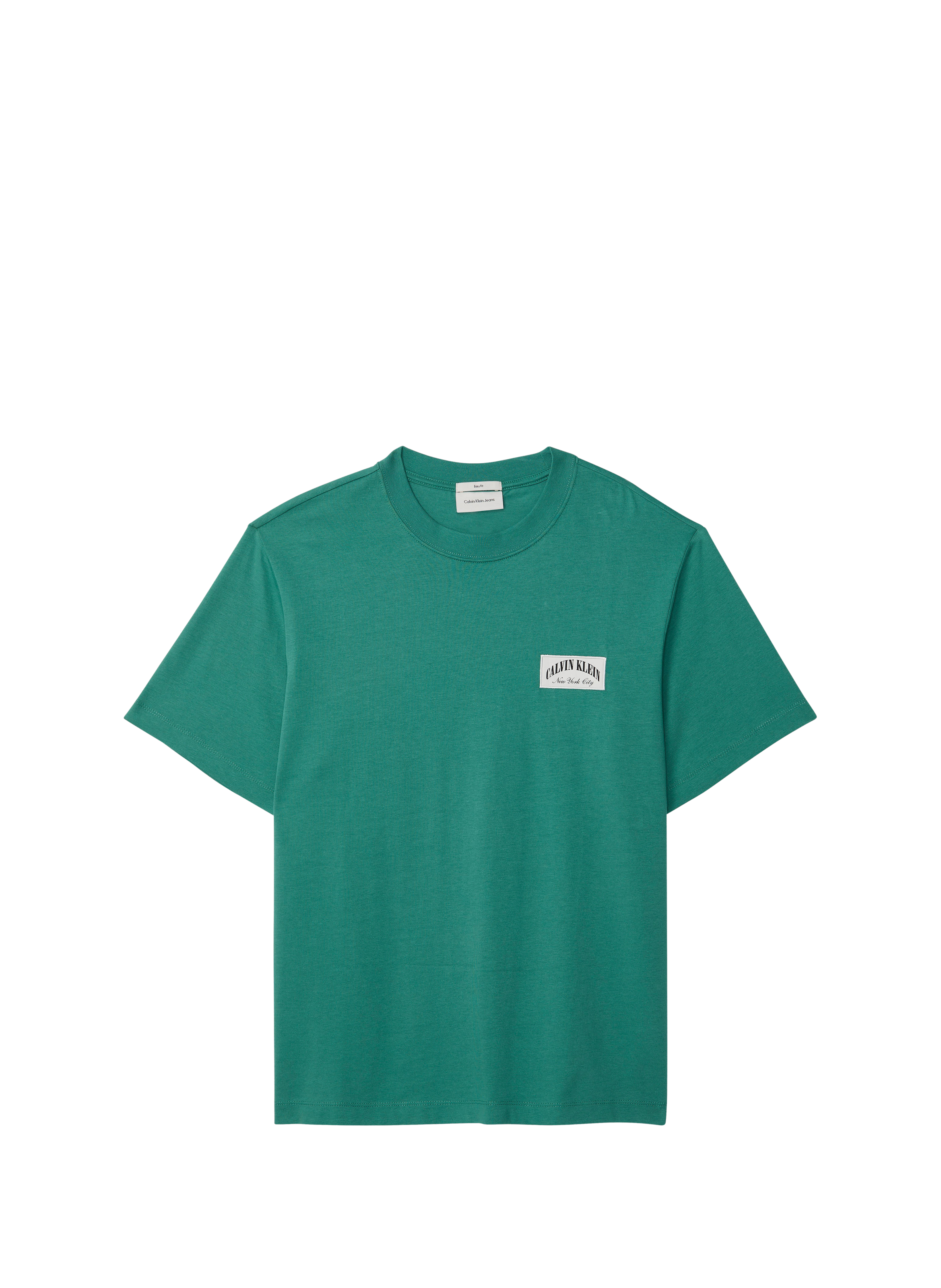 Straight logo cotton T-shirt CALVIN KLEIN Green